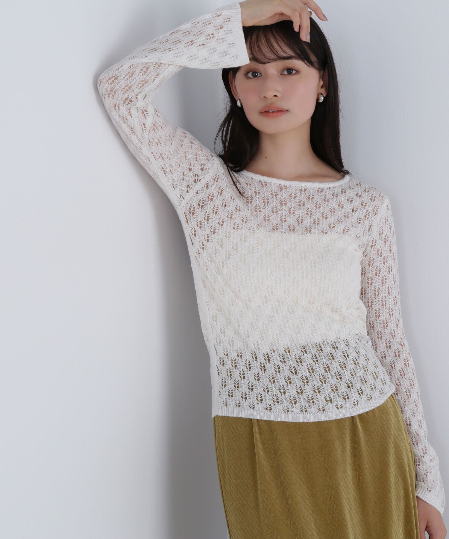  「レースニットプルオーバー」|ニット・セーター|