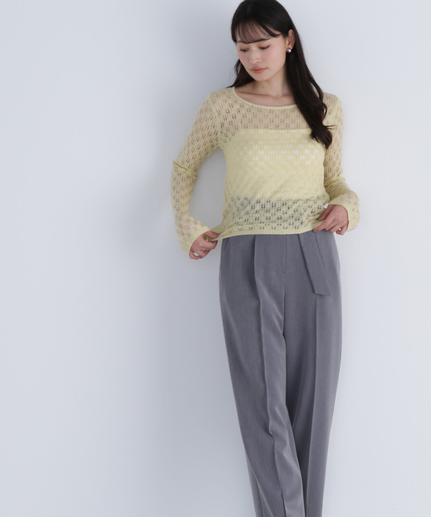  「レースニットプルオーバー」|ニット・セーター|