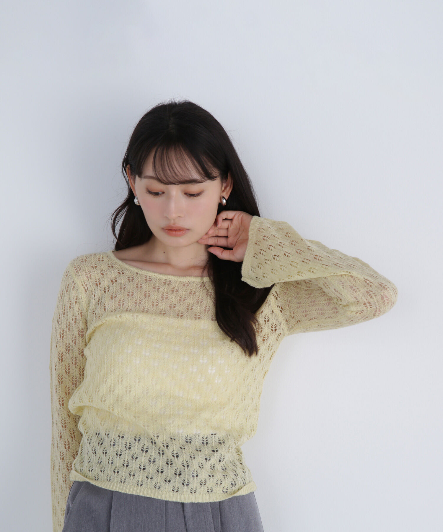  「レースニットプルオーバー」|ニット・セーター|
