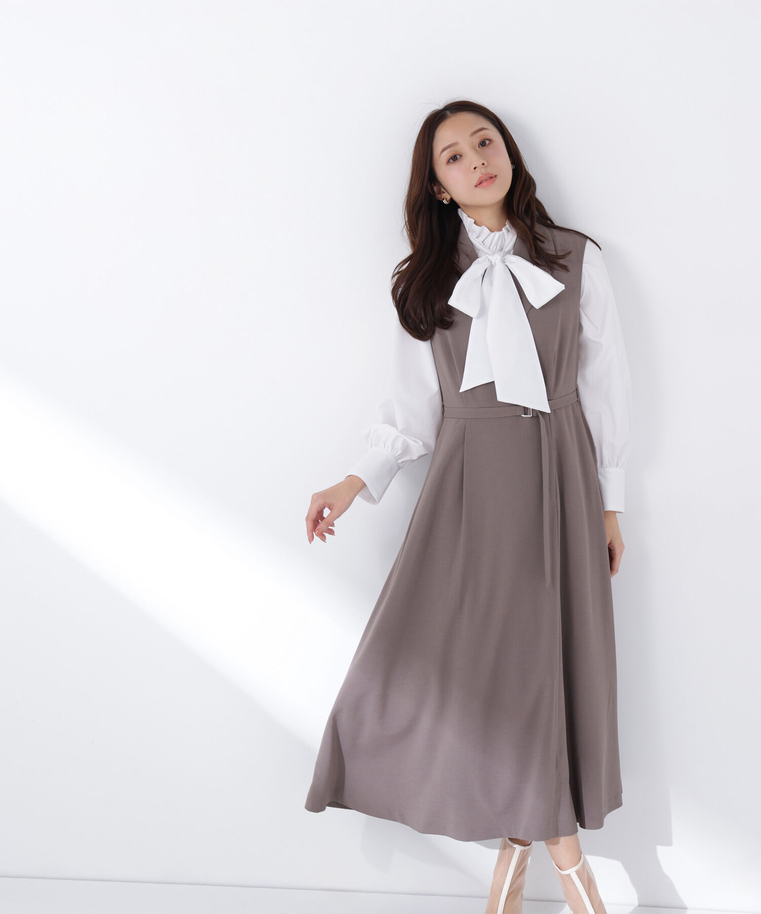  「テーラーベルテッドジャンスカ」|ワンピース|グレイッシュ