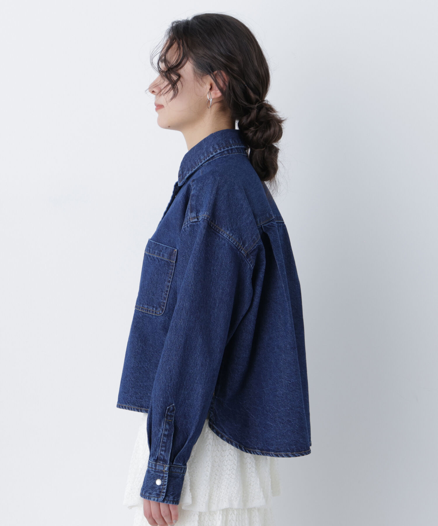  「〈N.〉クロップドデニムシャツ」|シャツ・ブラウス|