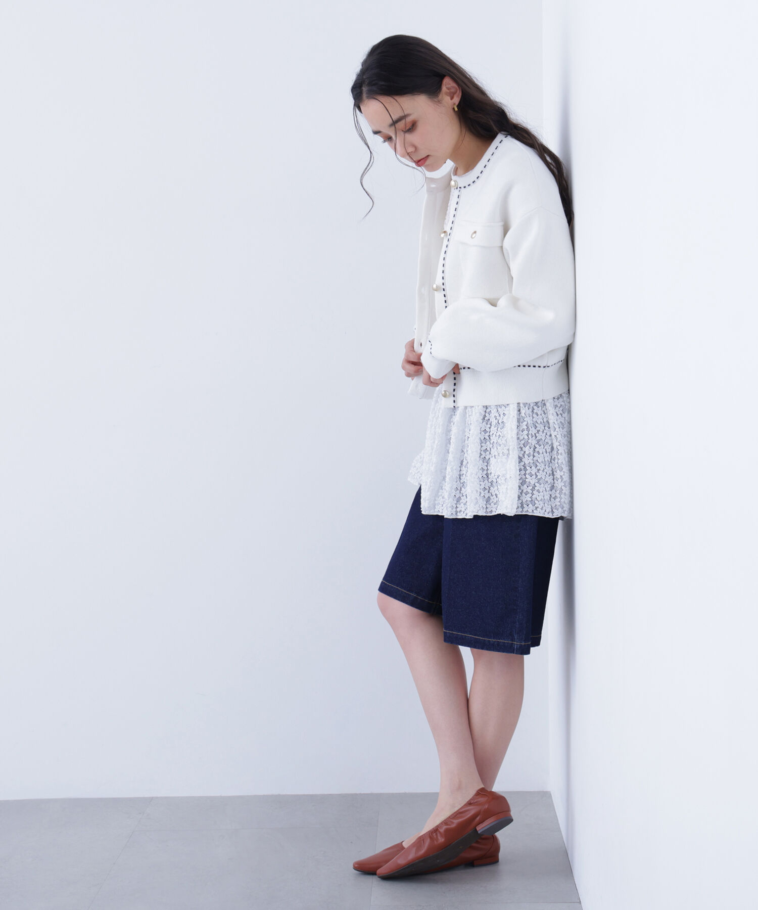  「〈N.〉 レースペプラムトップス」|Tシャツ・カットソー|