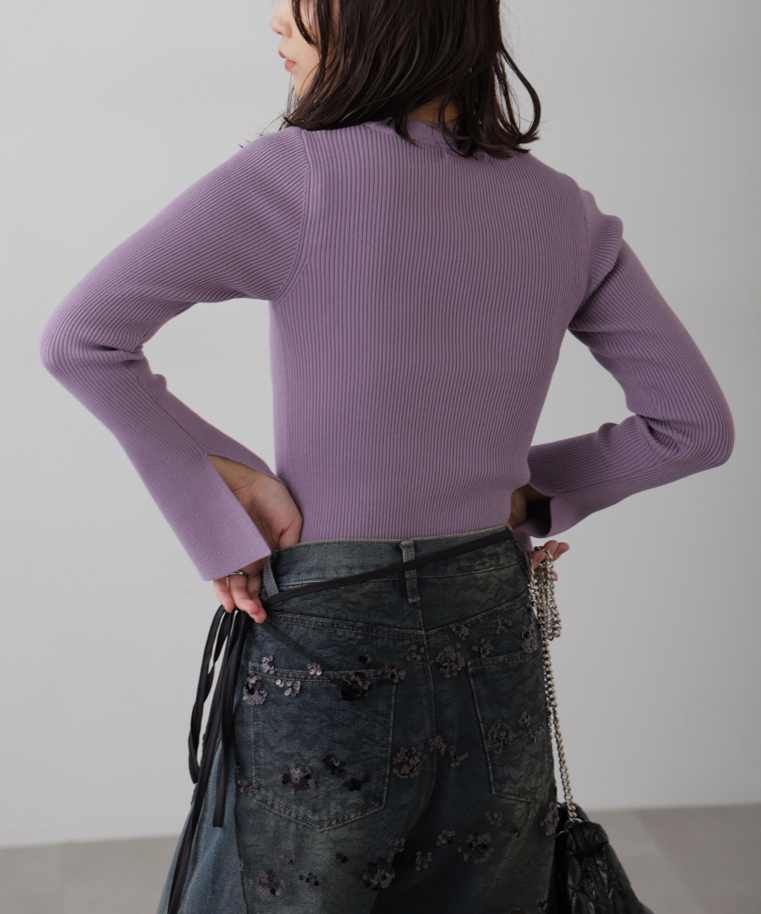  「〈洗える〉マシンウォッシャブルクルーネックニット」|ニット・セーター|