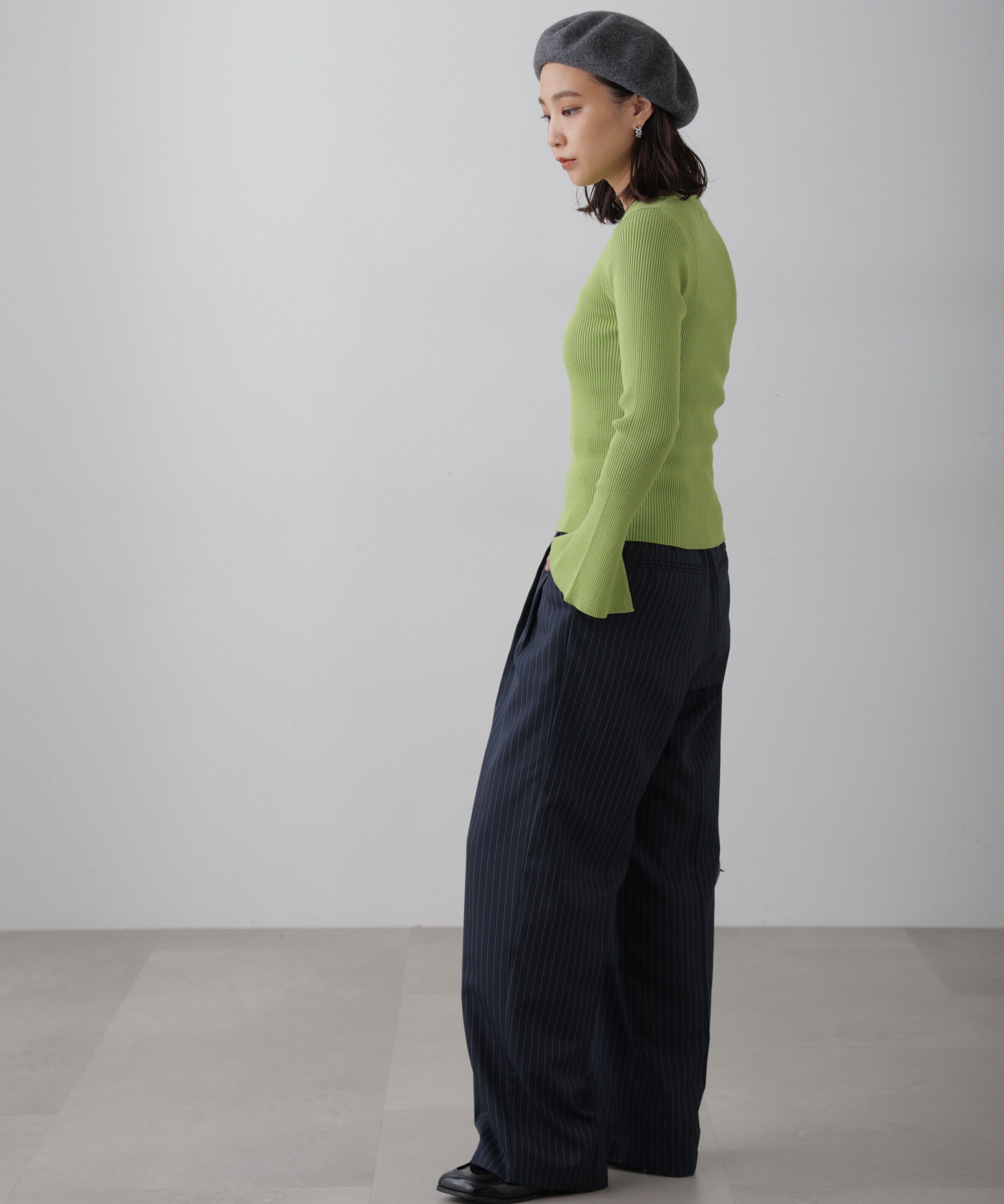  「〈洗える〉マシンウォッシャブルクルーネックニット」|ニット・セーター|