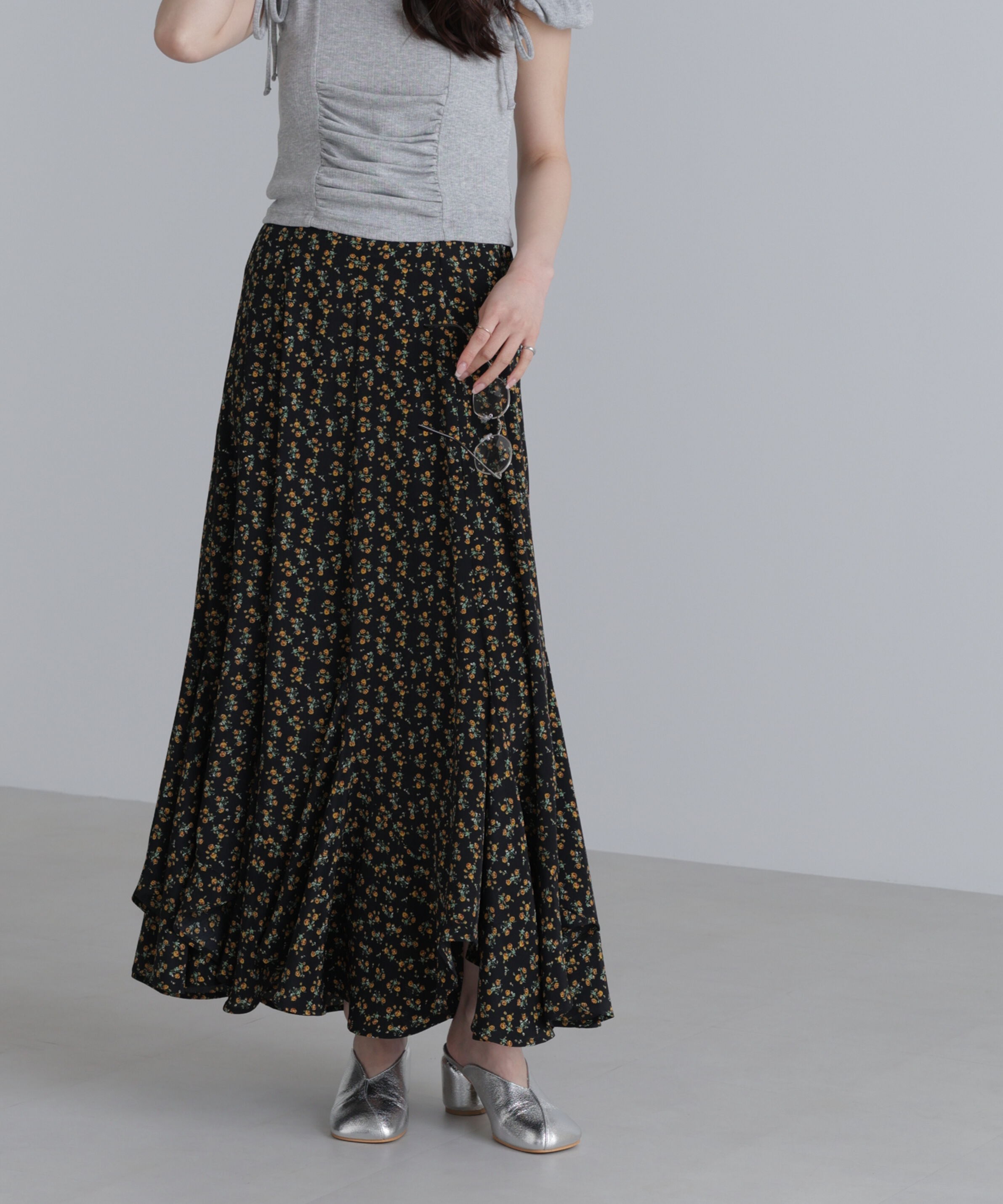  「フラワーエスカルゴマーメイドスカート」|スカート|