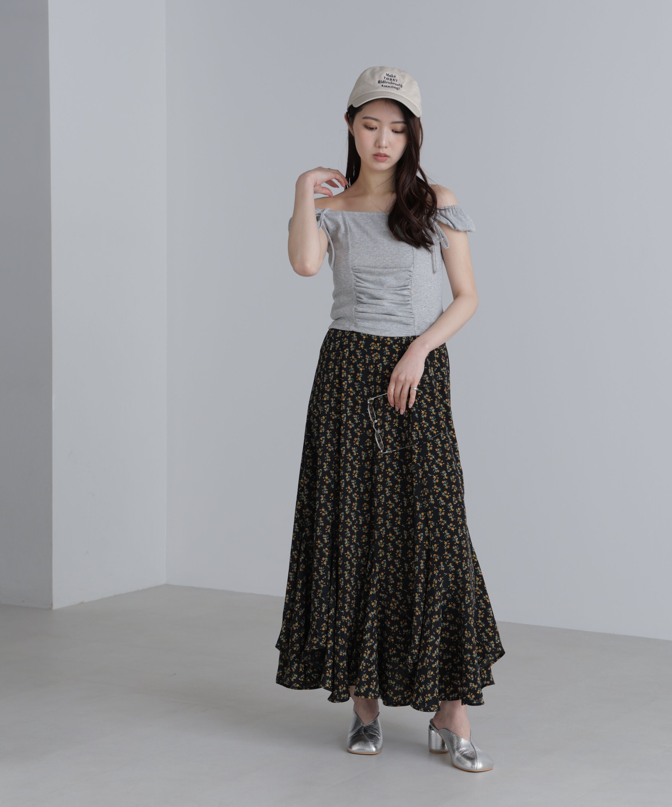  「フラワーエスカルゴマーメイドスカート」|スカート|