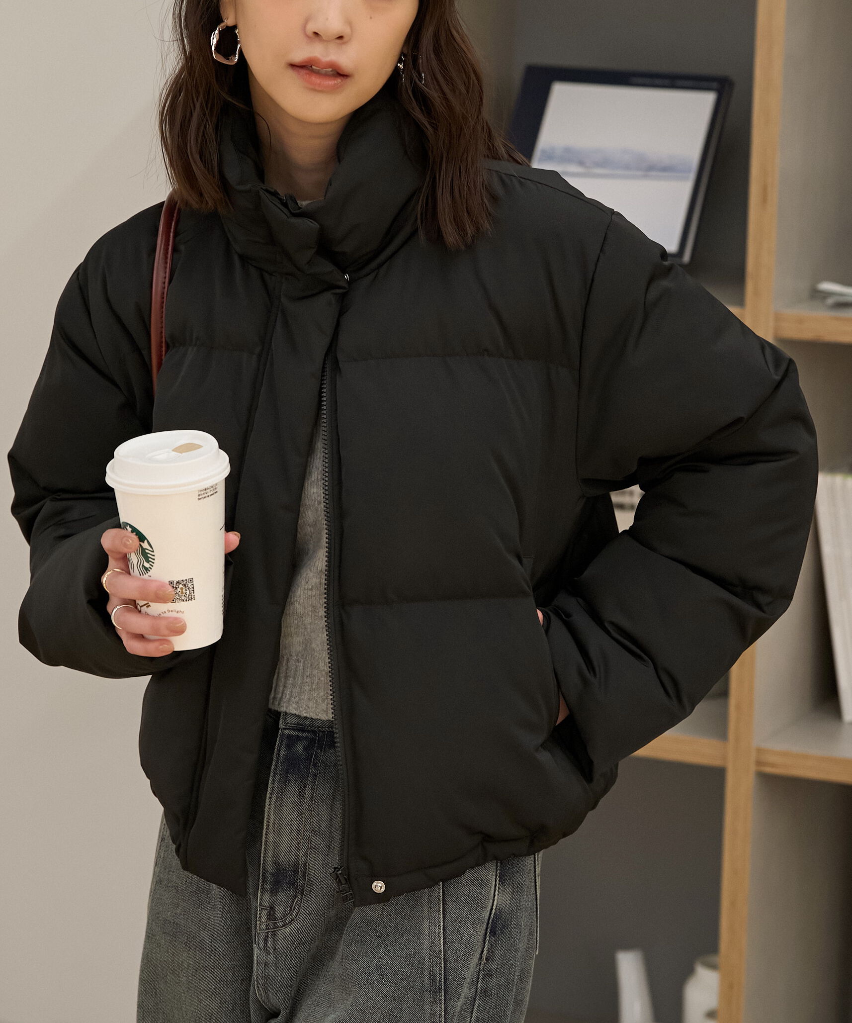  「スタンドショート中綿ブルゾン」|ブルゾン・スタジャン|