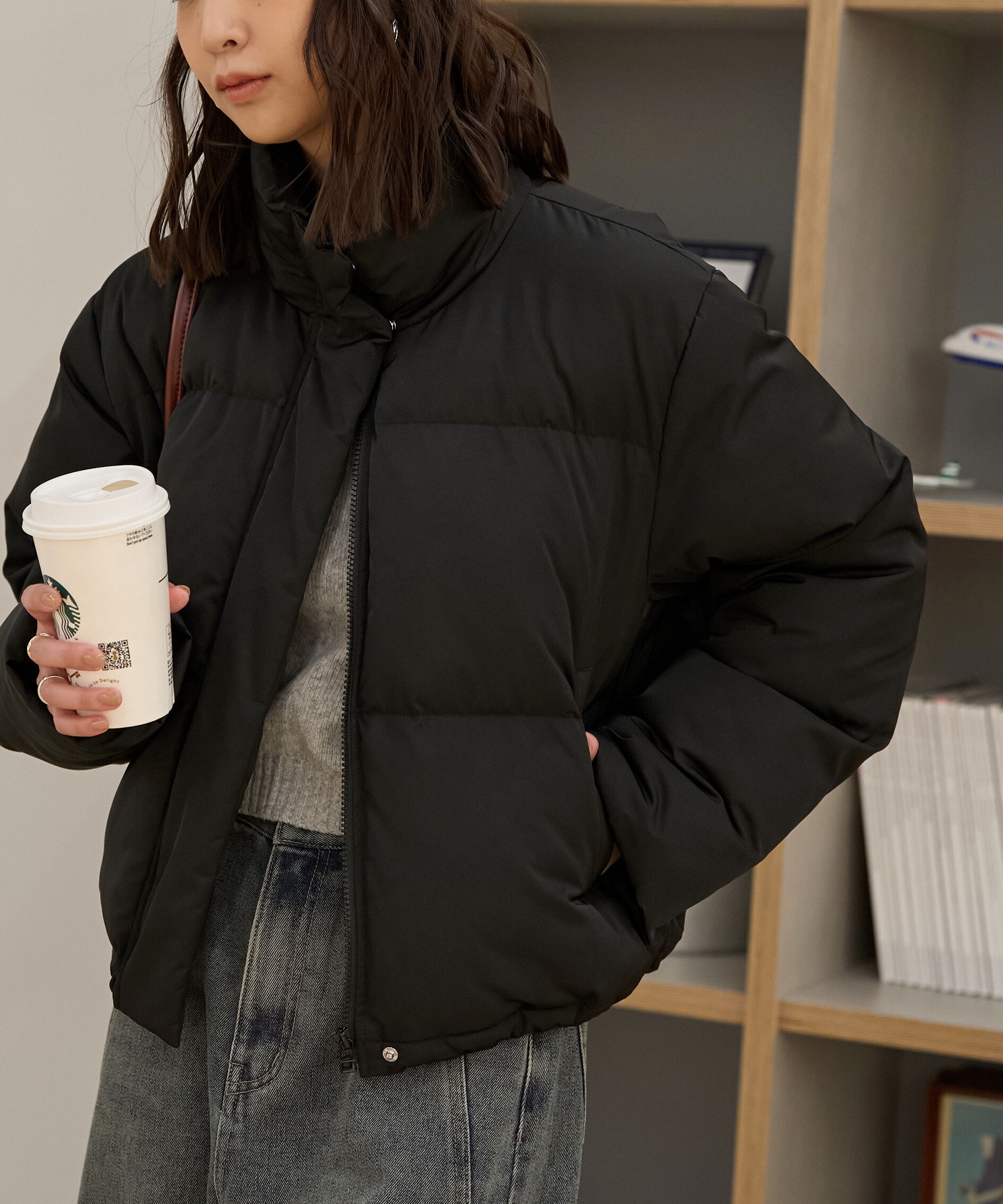  「スタンドショート中綿ブルゾン」|ブルゾン・スタジャン|