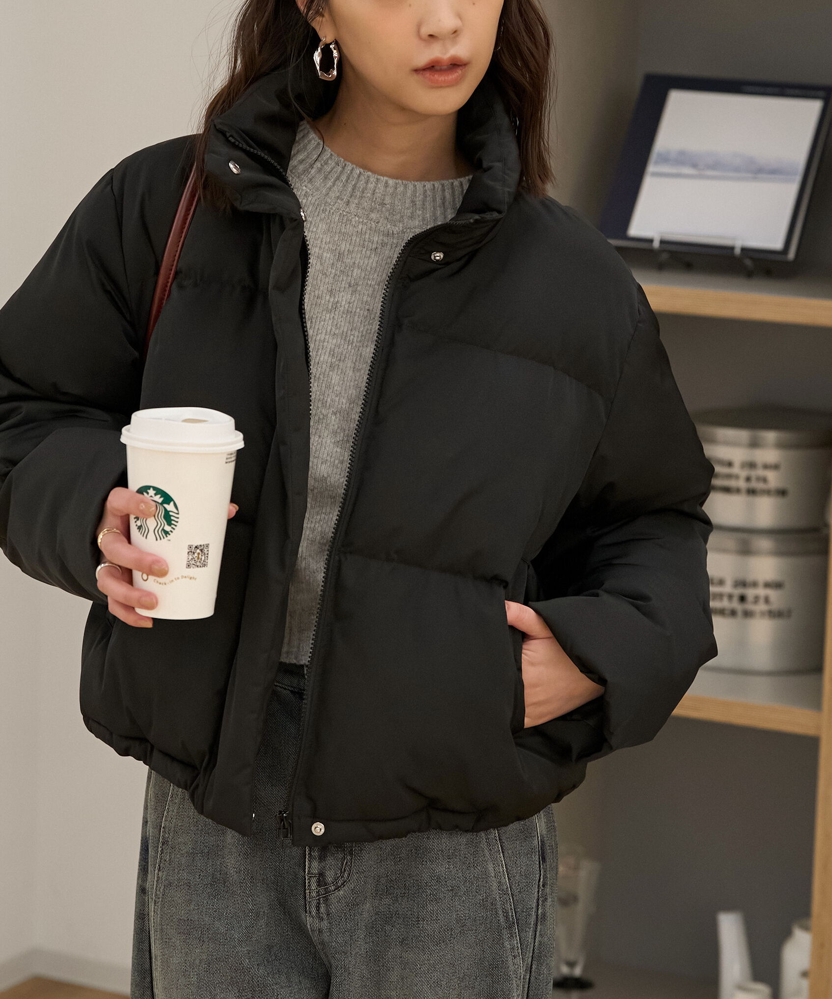  「スタンドショート中綿ブルゾン」|ブルゾン・スタジャン|