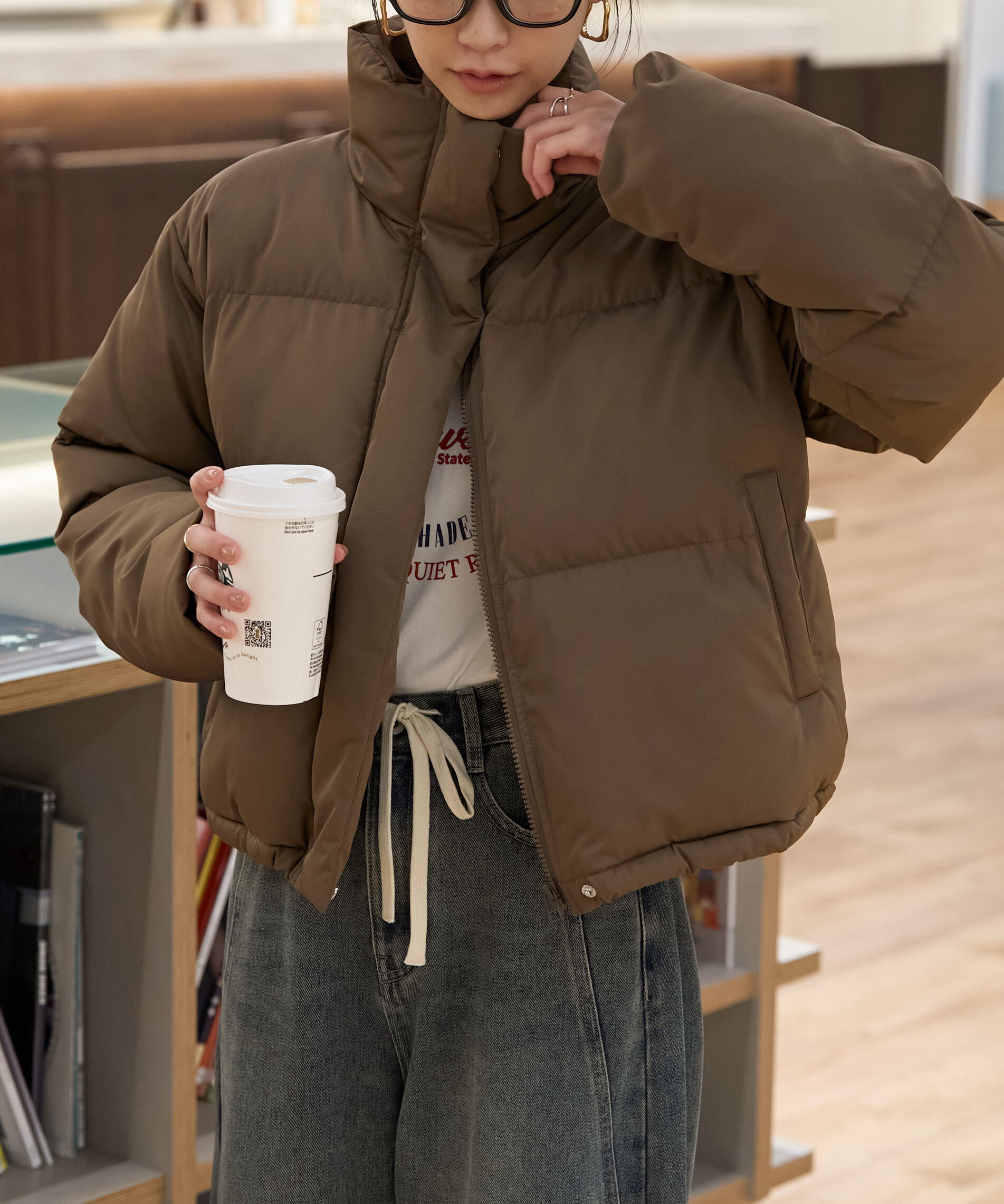  「スタンドショート中綿ブルゾン」|ブルゾン・スタジャン|