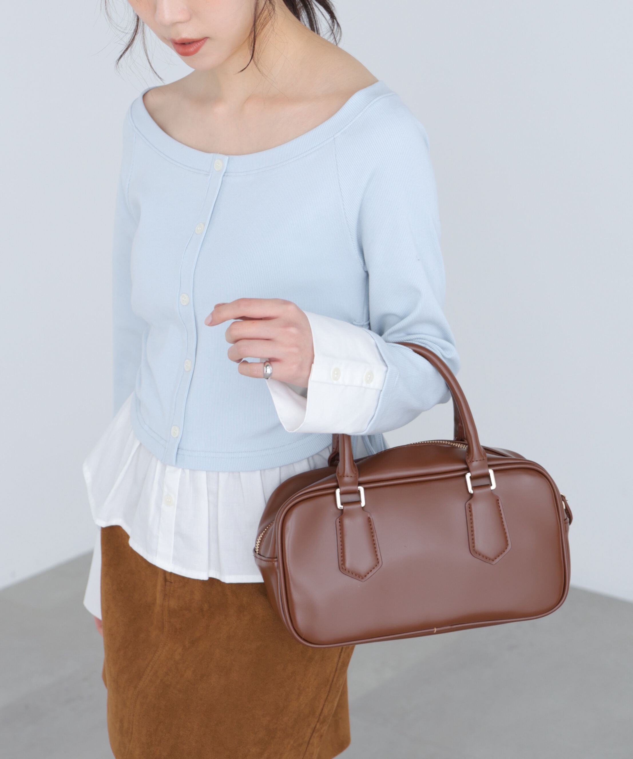  「布帛ドッキングサイドシャーリングカットソー」|Tシャツ・カットソー|