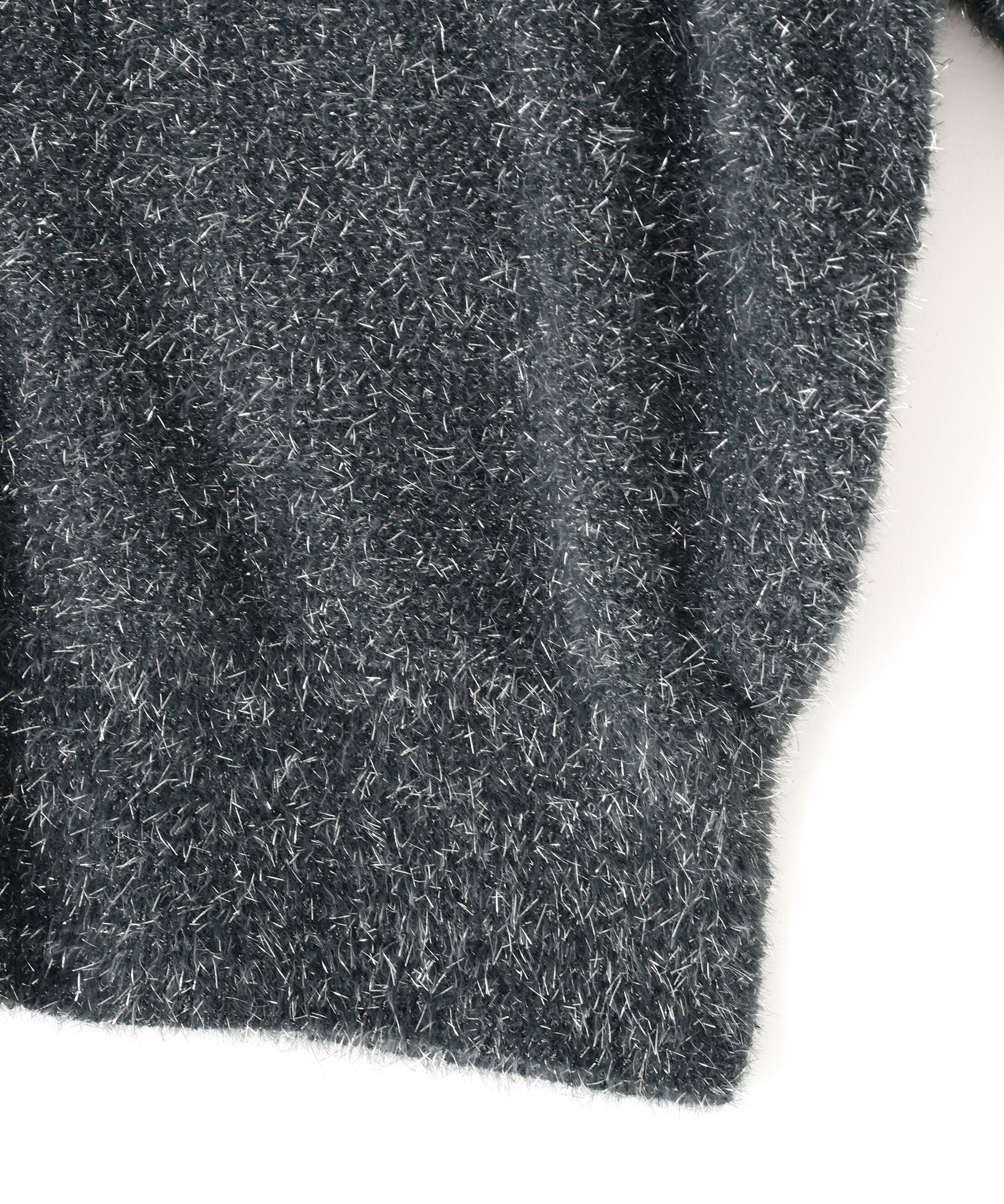  「ラメフェザー半袖カーディガン」|ニット・セーター|