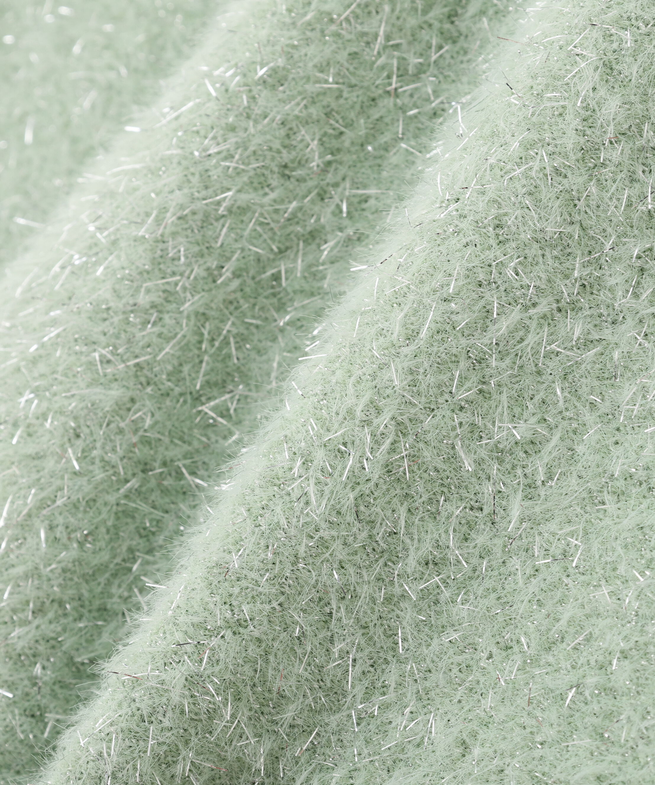  「ラメフェザー半袖カーディガン」|ニット・セーター|