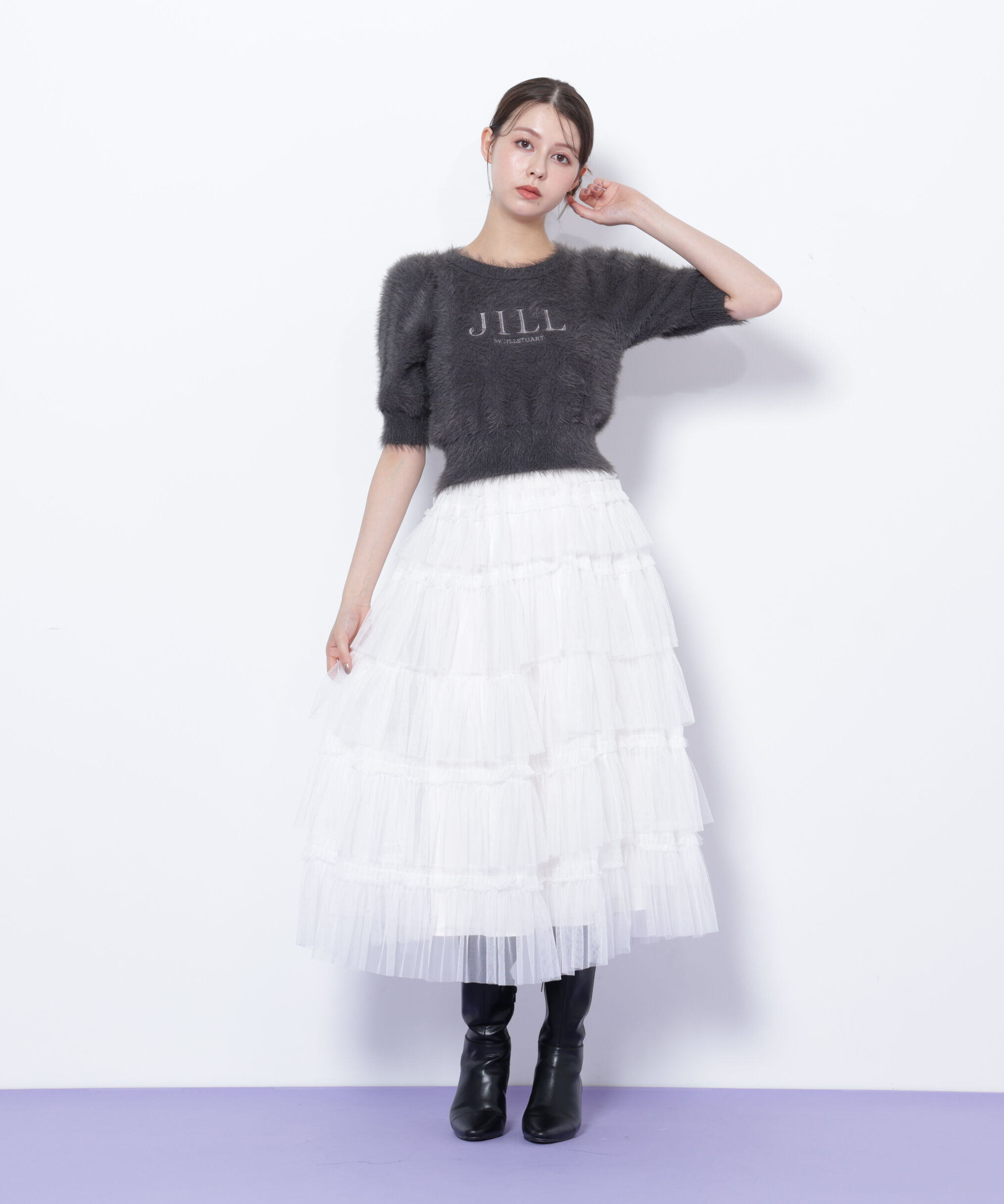  「ロゴ刺繍シャギーニット」|ニット・セーター|