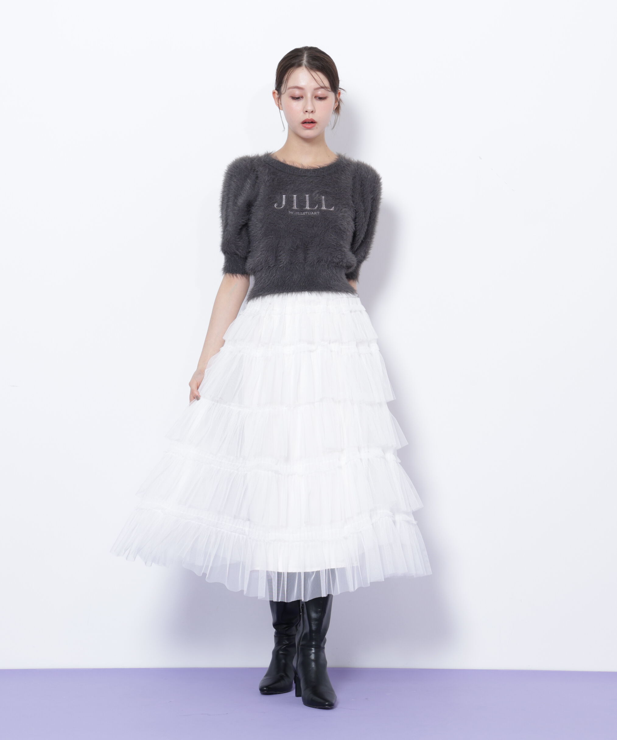  「ロゴ刺繍シャギーニット」|ニット・セーター|