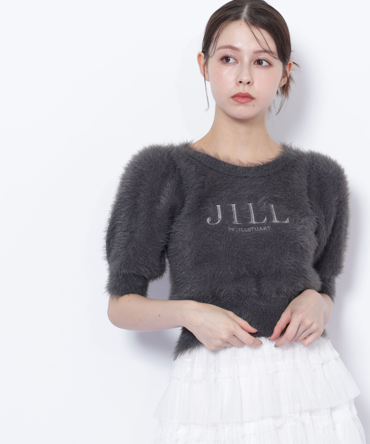  「ロゴ刺繍シャギーニット」|ニット・セーター|