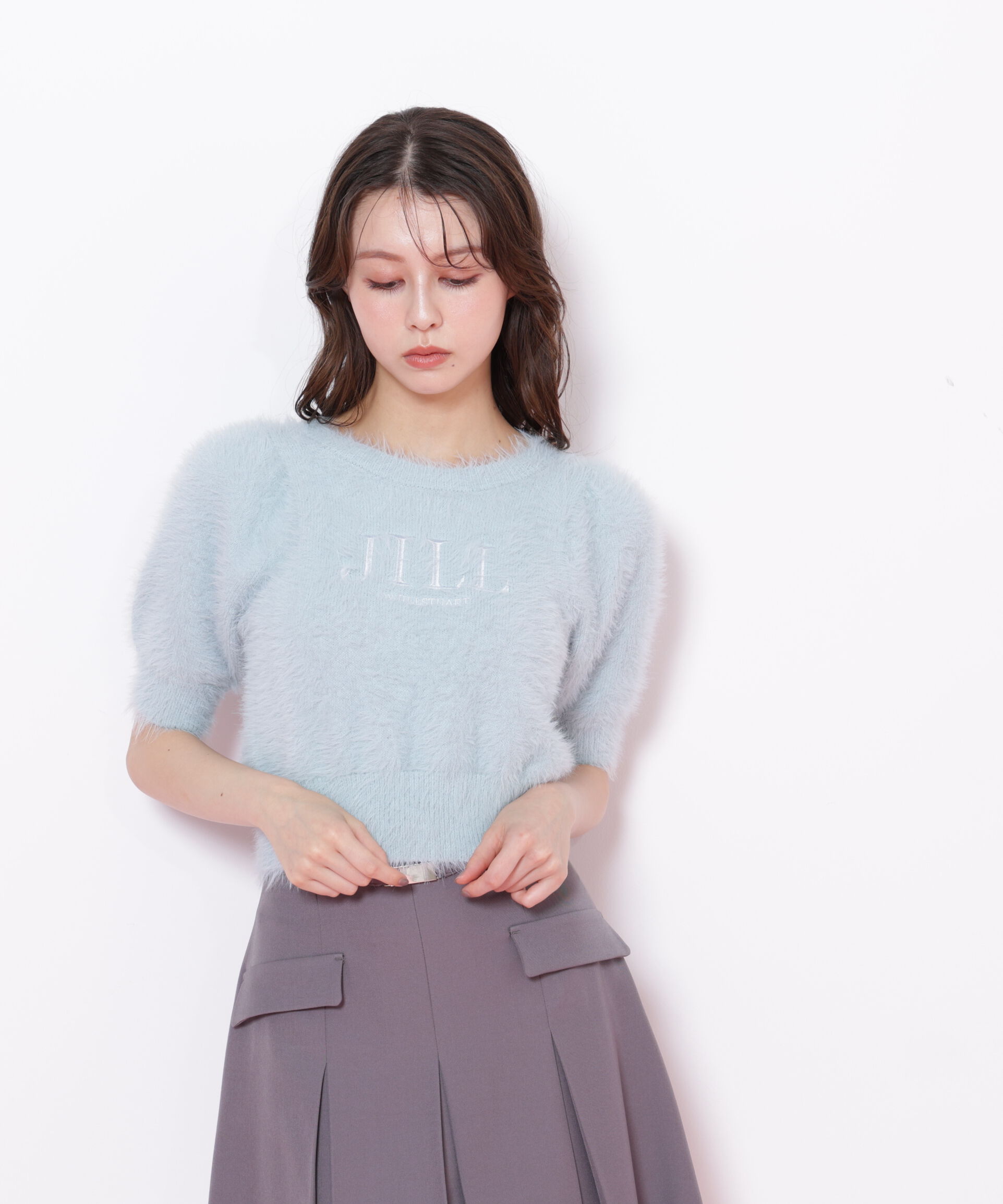  「ロゴ刺繍シャギーニット」|ニット・セーター|