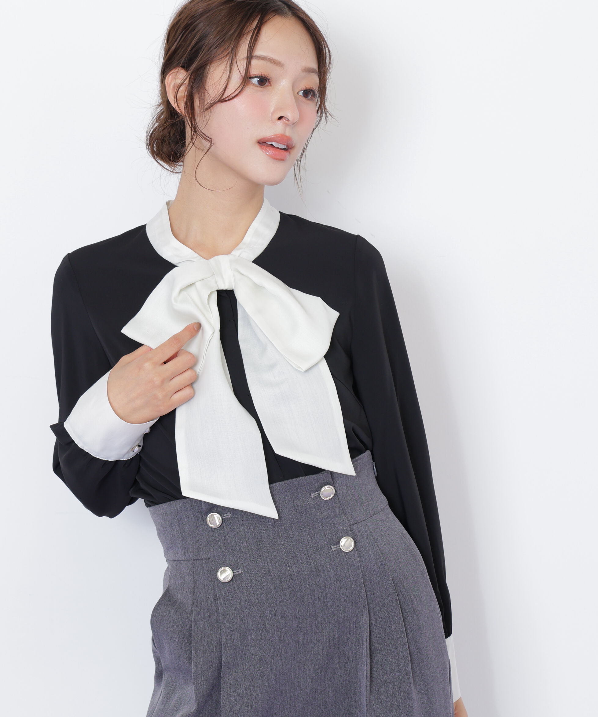  「ビッグボウタイブラウス」|シャツ・ブラウス|