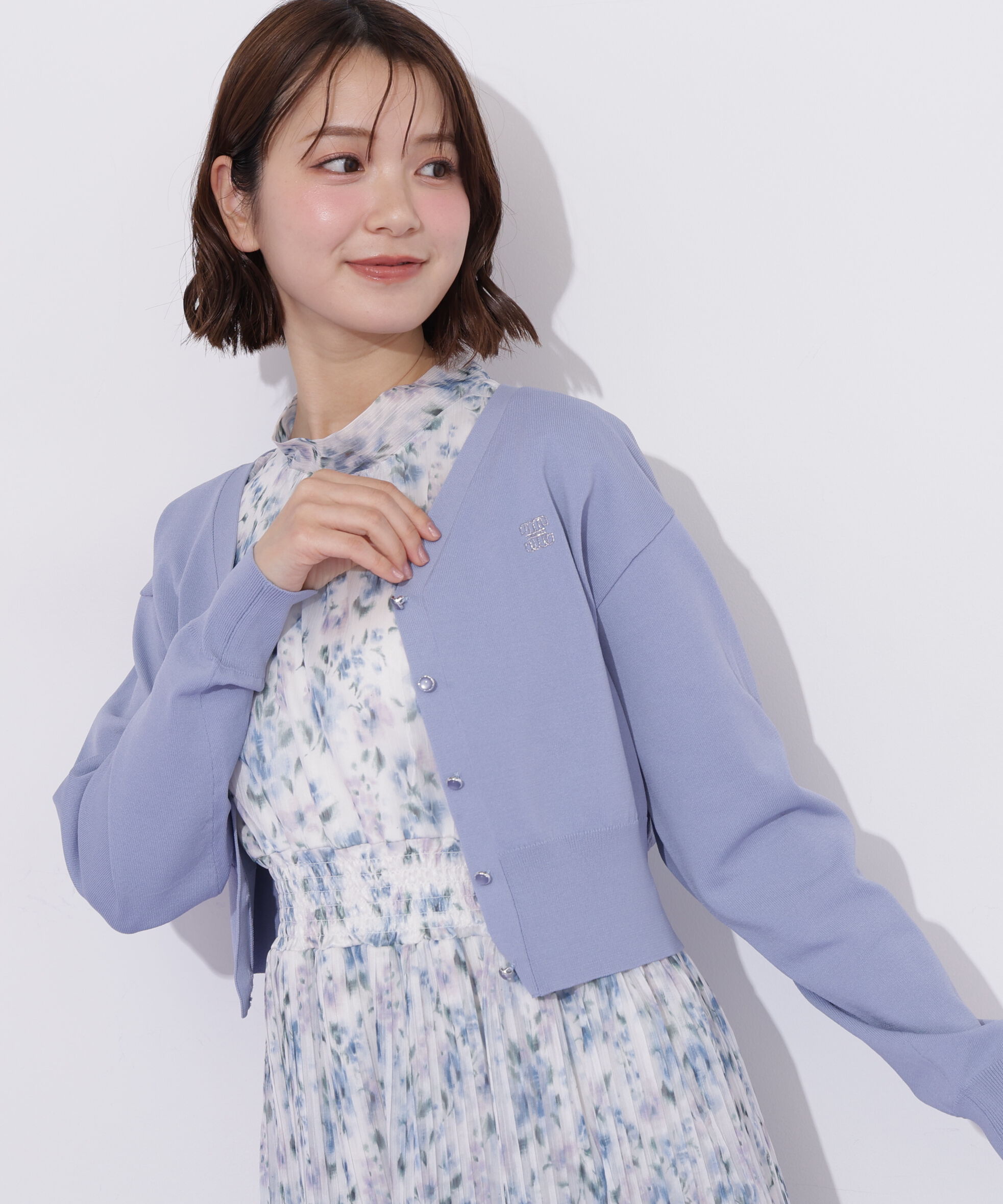  「リンクＪ刺繍UVカーディガン」|ニット・セーター|