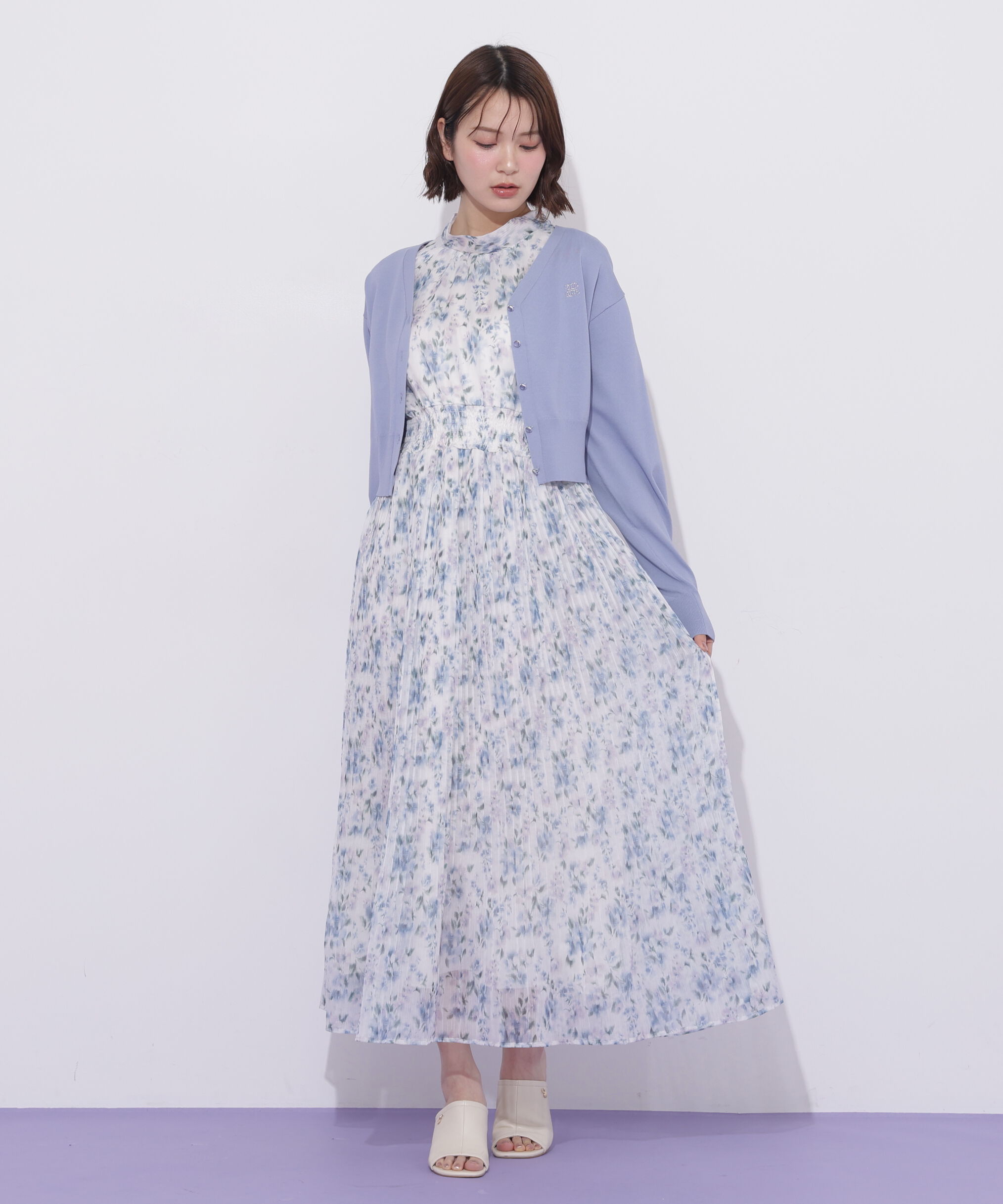  「リンクＪ刺繍UVカーディガン」|ニット・セーター|