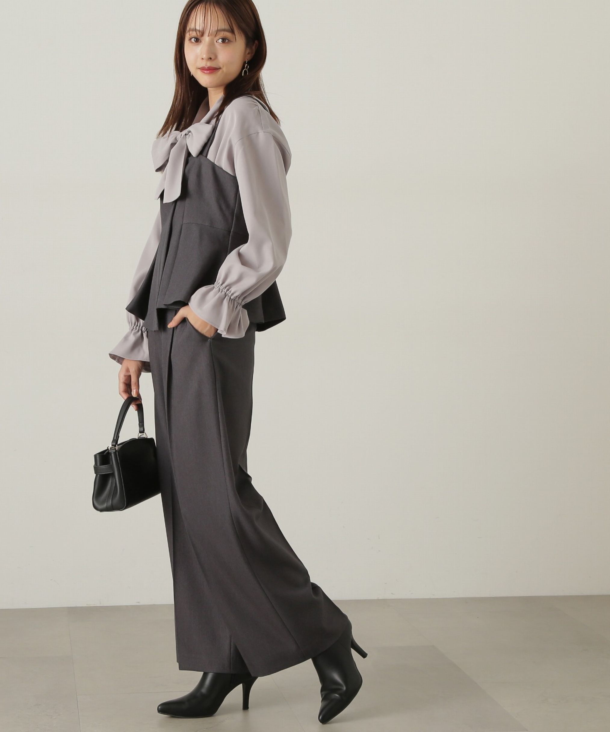 PROPORTION BODY DRESSING「ウォームワイドパンツ」|その他|チャコール2