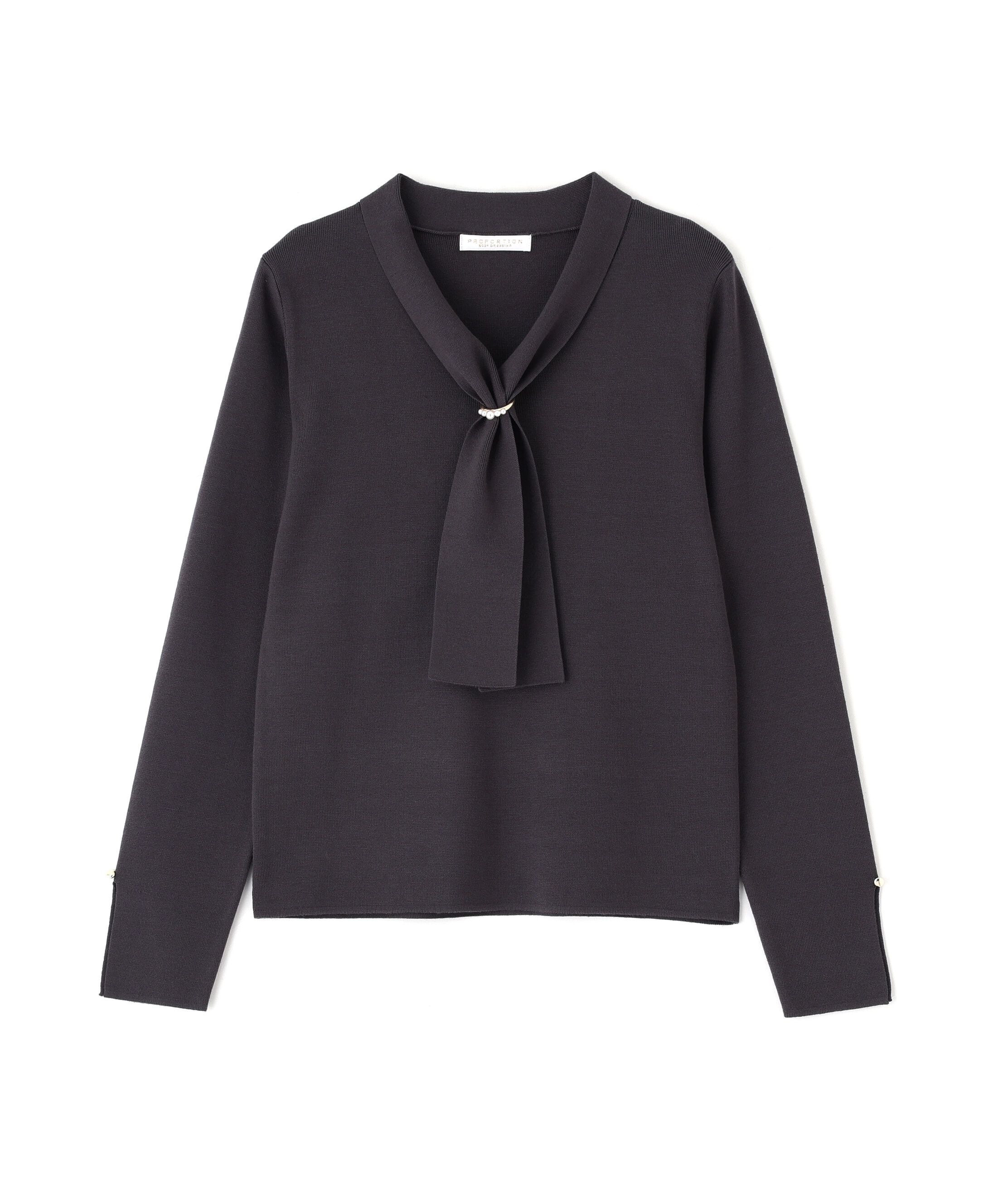 PROPORTION BODY DRESSING「パールリングボウタイニット 25AW」|ニット・セーター|