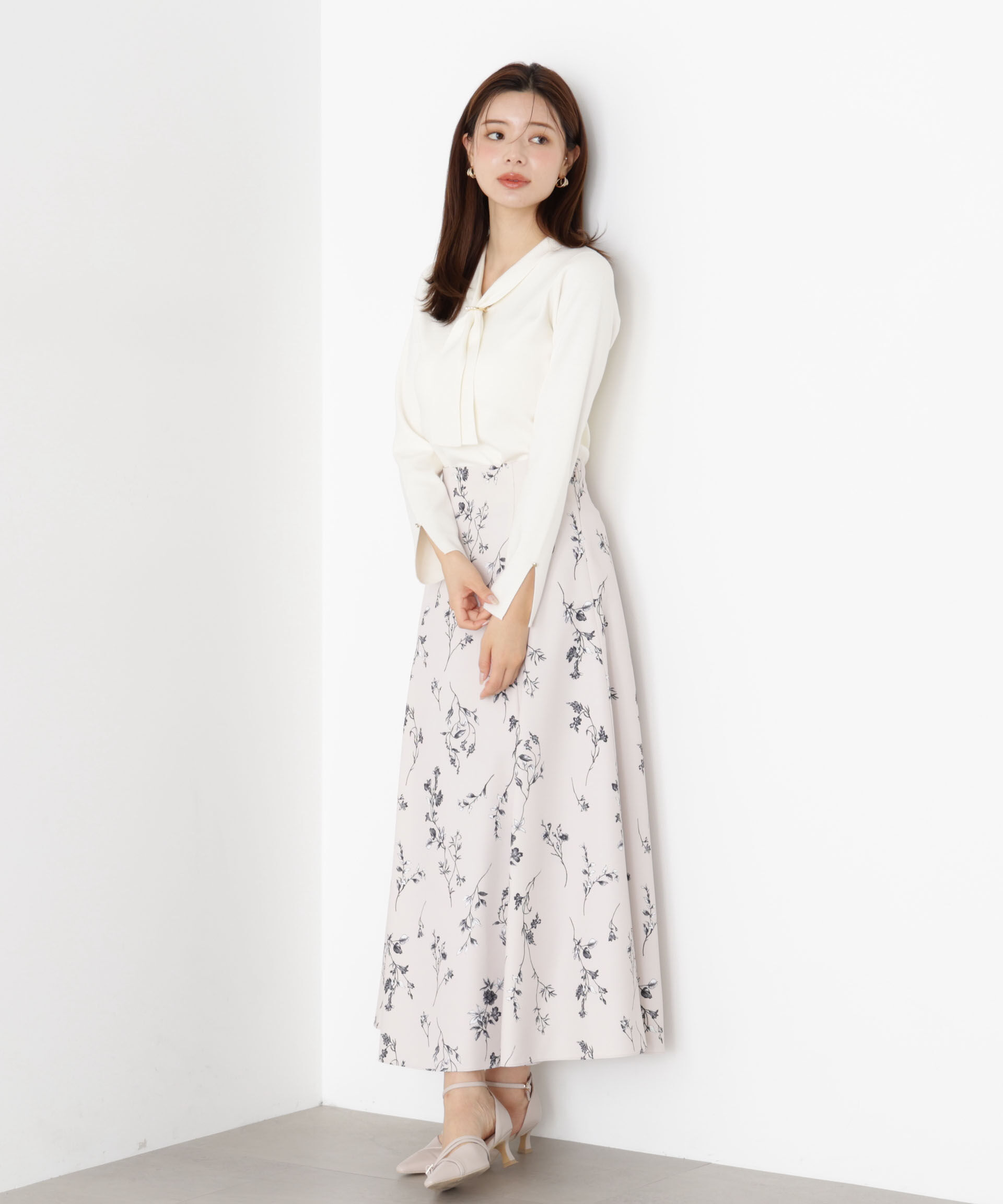 PROPORTION BODY DRESSING「パールリングボウタイニット 25AW」|ニット・セーター|