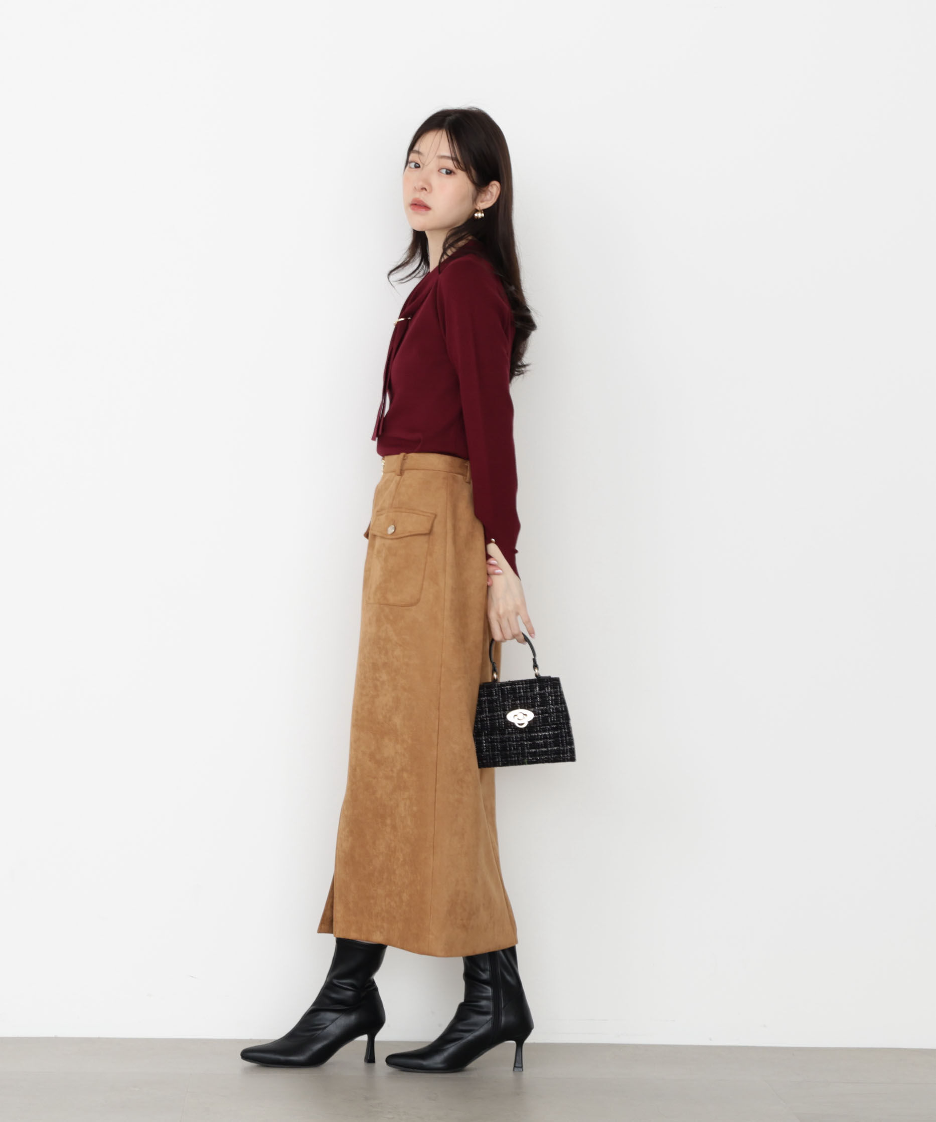 PROPORTION BODY DRESSING「パールリングボウタイニット 25AW」|ニット・セーター|