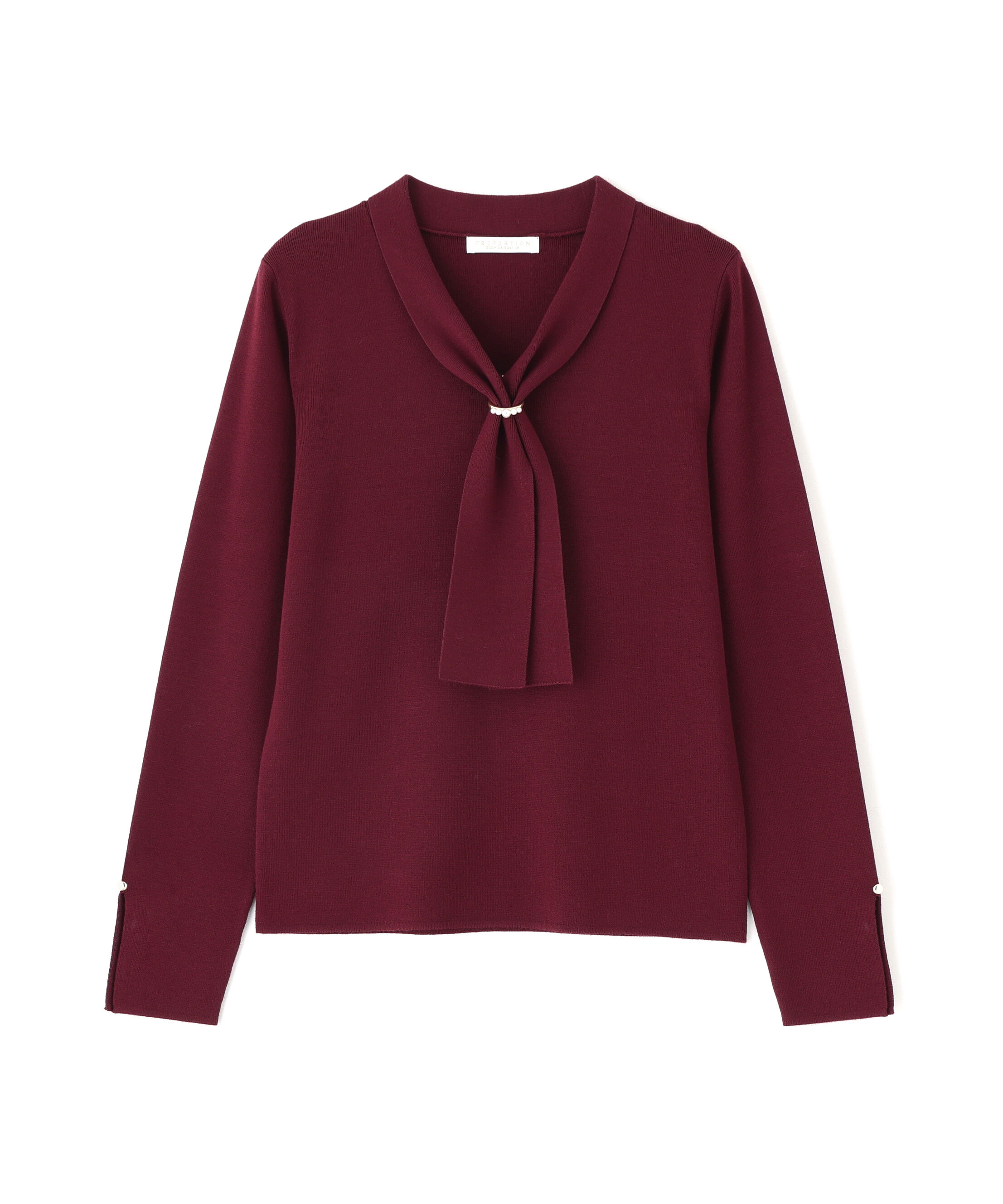 PROPORTION BODY DRESSING「パールリングボウタイニット 25AW」|ニット・セーター|