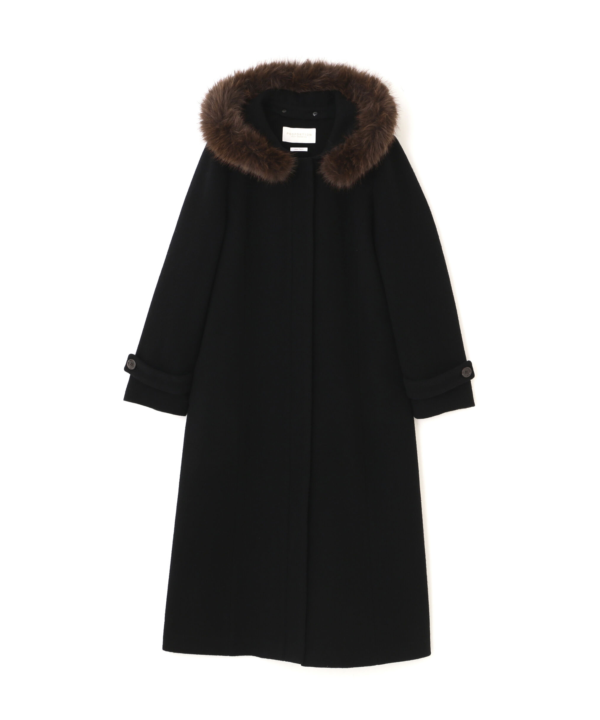 PROPORTION BODY DRESSING「モッサフードフェイクファーロングコート 25AW」|その他|