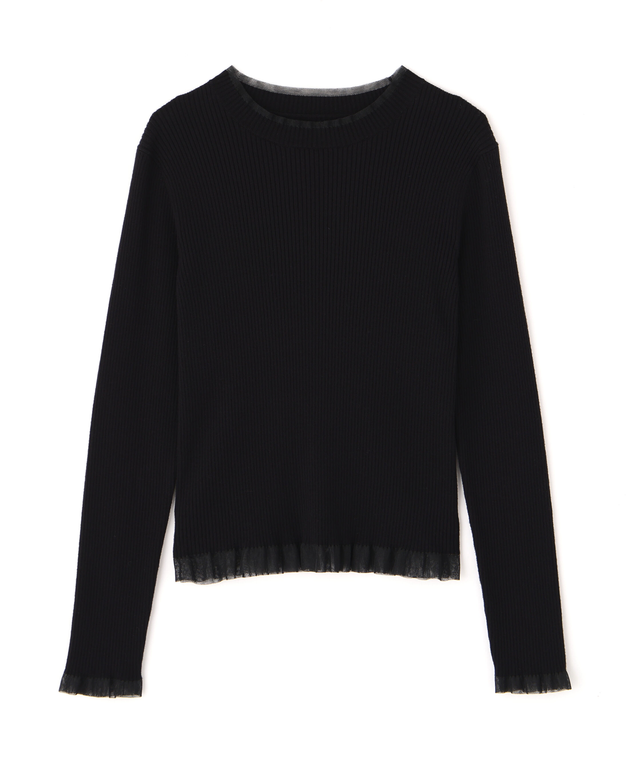 PROPORTION BODY DRESSING「部分シアーリブニット 25AW 」|ニット・セーター|