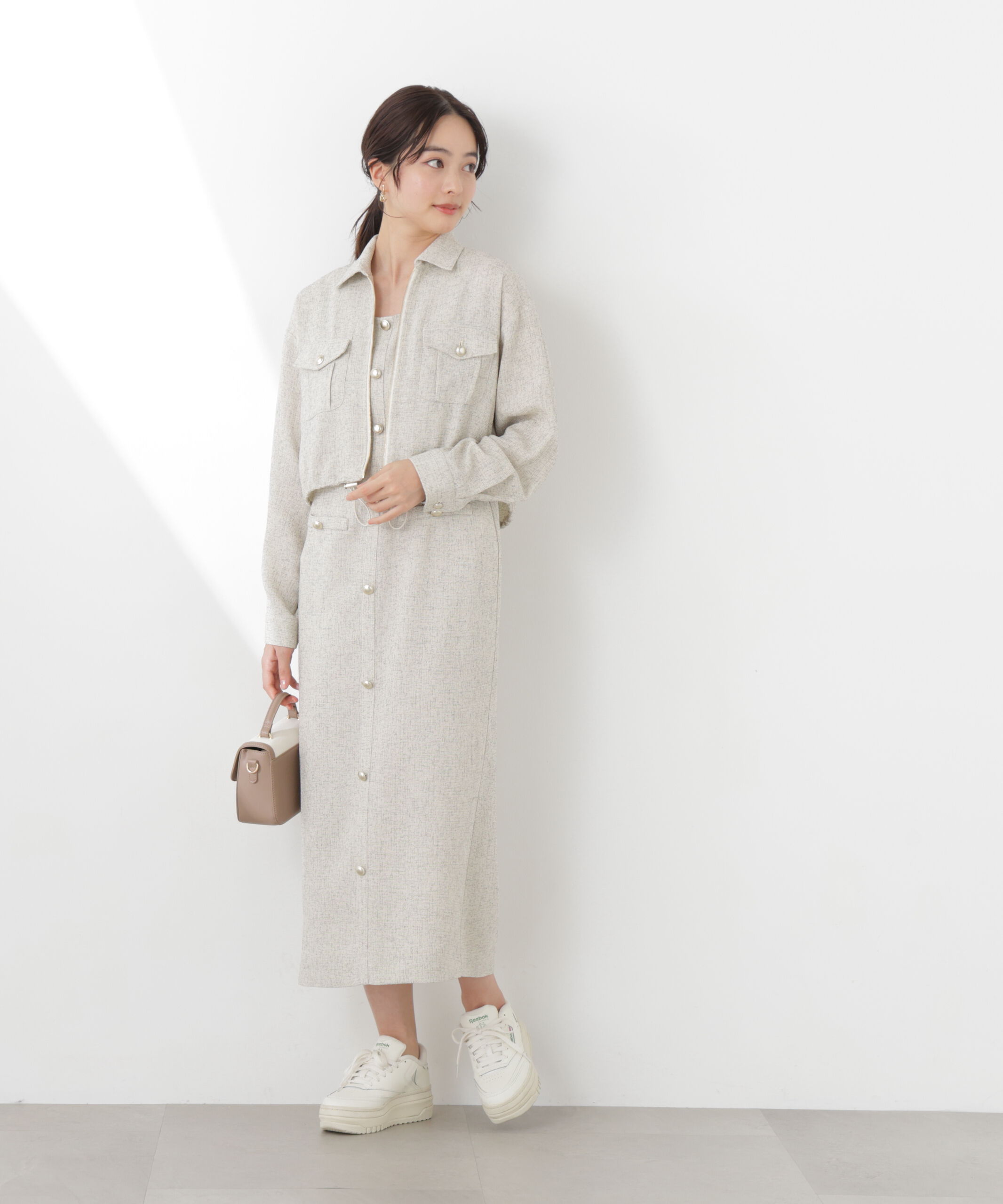 PROPORTION BODY DRESSING「スプリングツイードジャンスカ　26SS」|ワンピース|