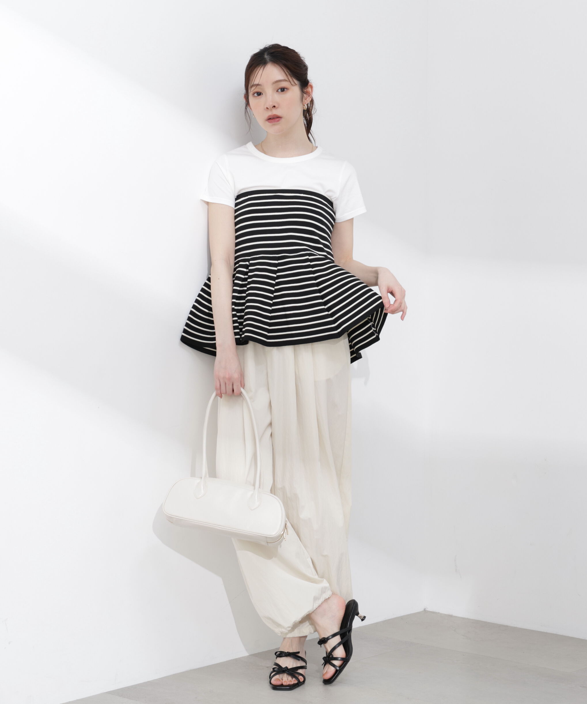 PROPORTION BODY DRESSING「〈a/mie〉ペプラムニットビスチェ 26SS」|カーディガン|