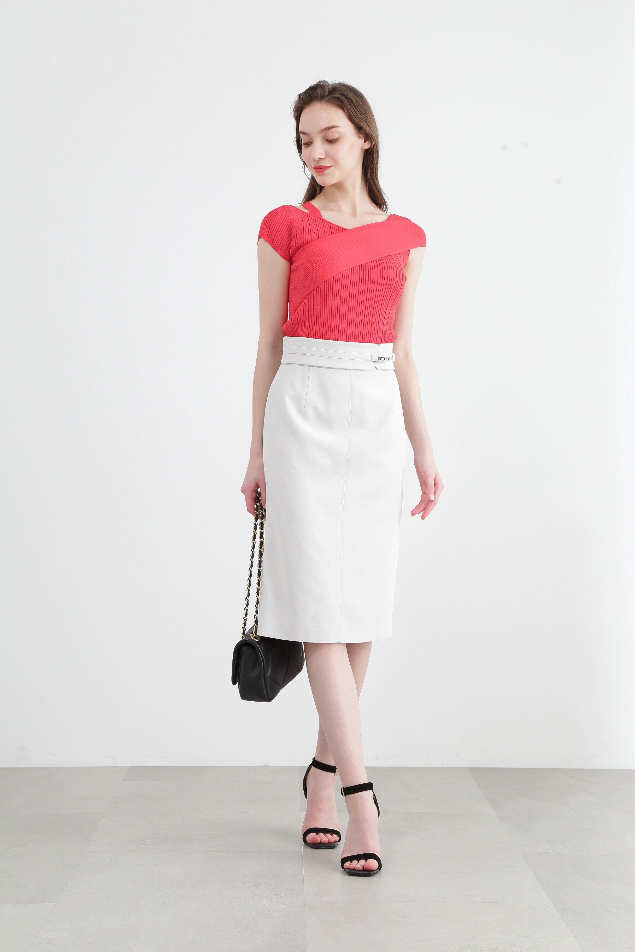  「◆アシンメトリーリブニットトップス」|ニット・セーター|