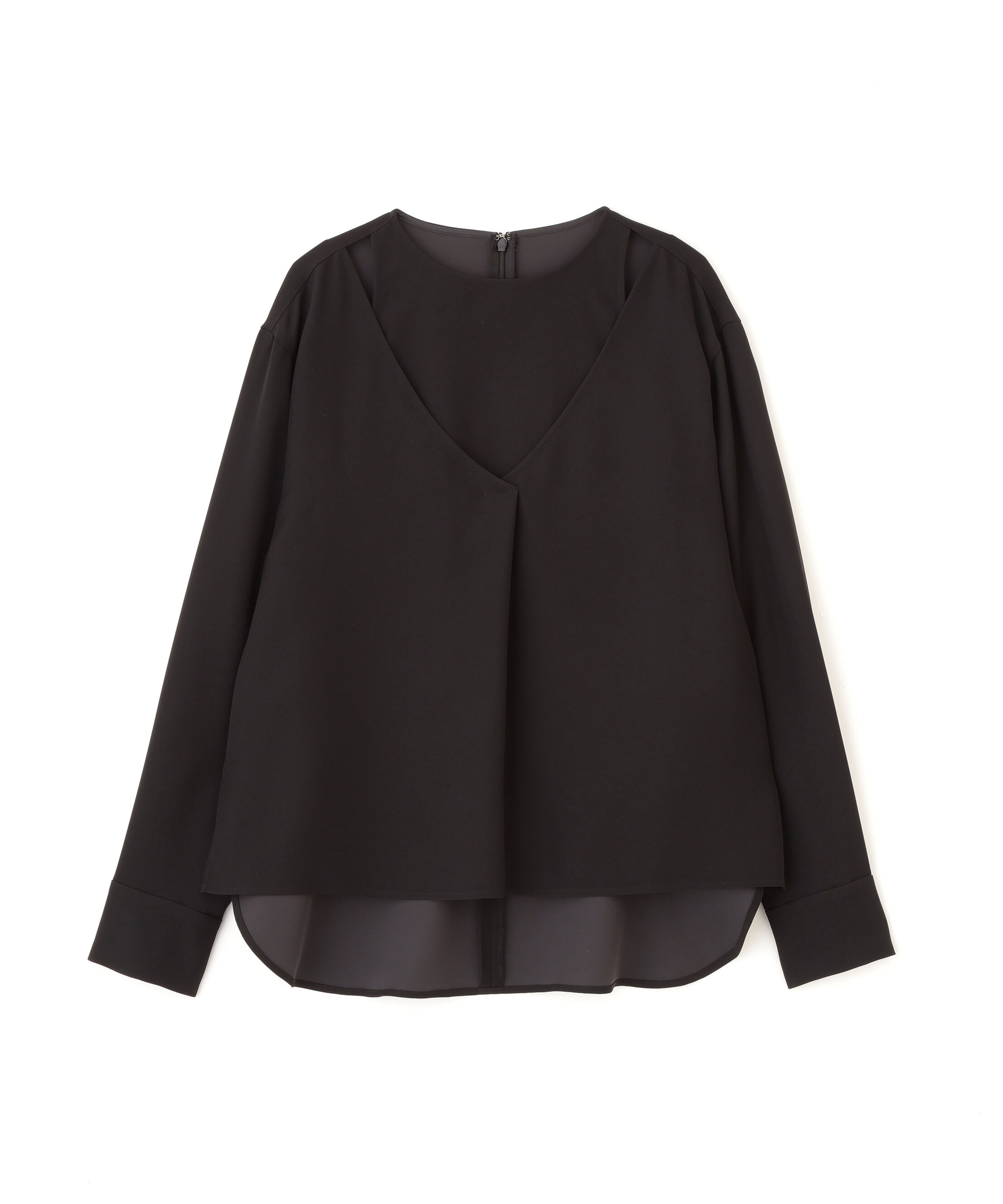  「ダブルサテンレイヤードブラウス」|シャツ・ブラウス|