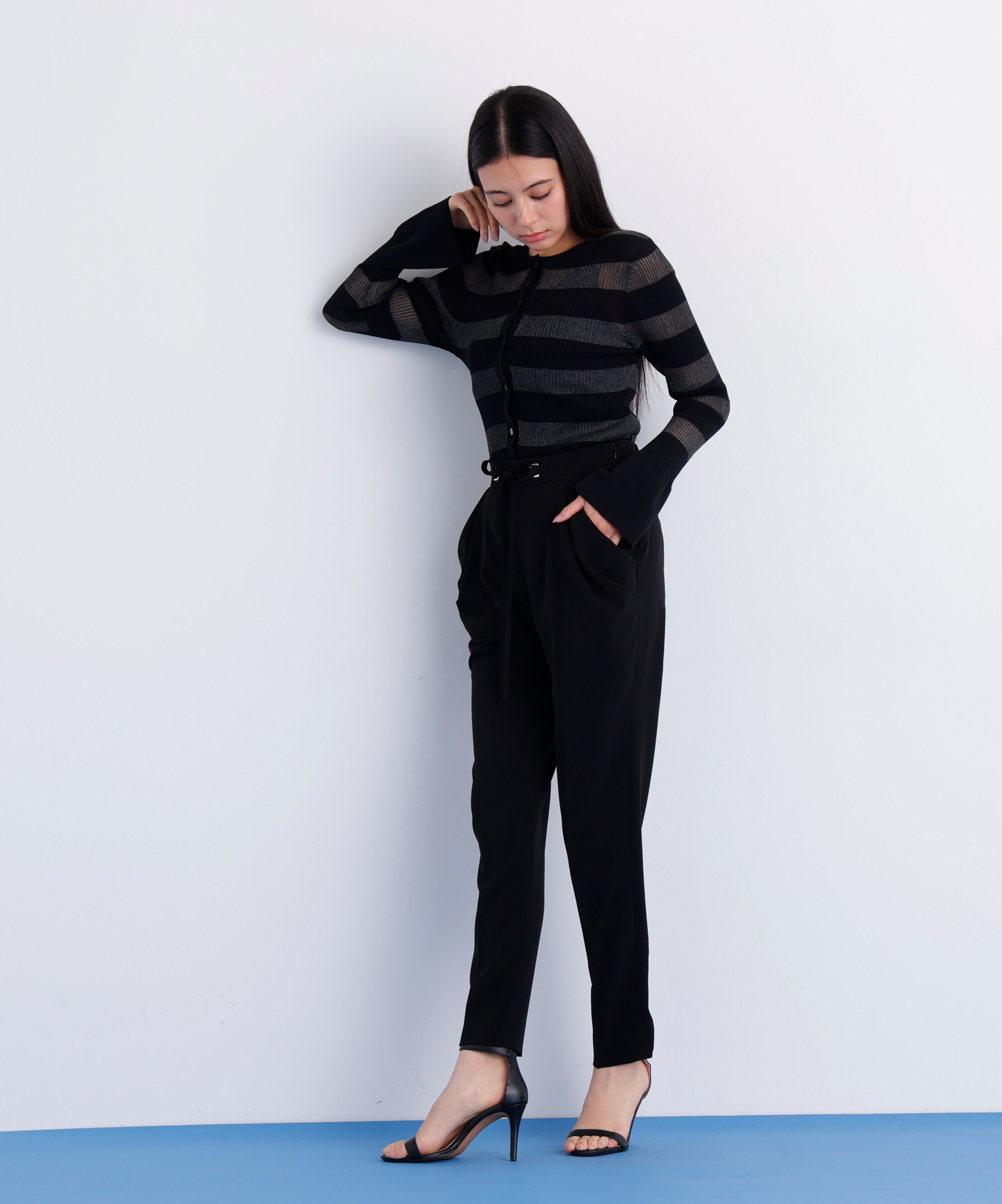  「［美香さん着用］リブシアーボーダーカーディガン」|その他|