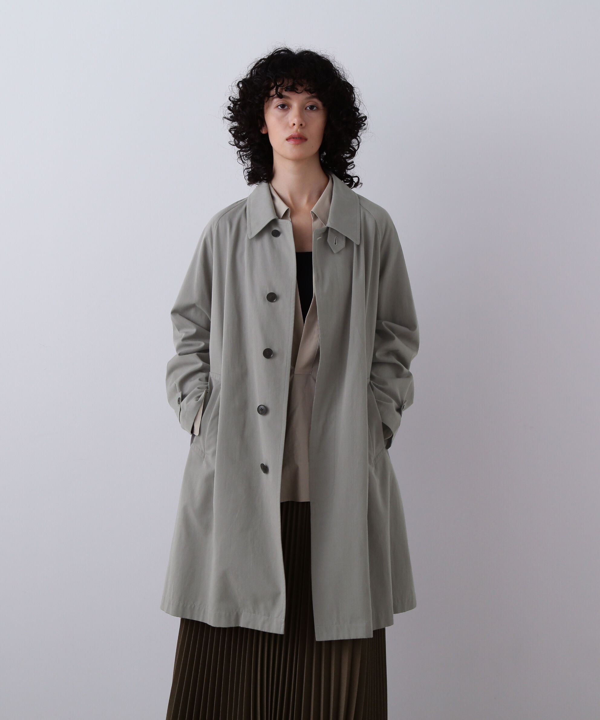 YLEVE 「YLEVE / COTTON BREND CHAMBRAY COAT」|その他|ブルー