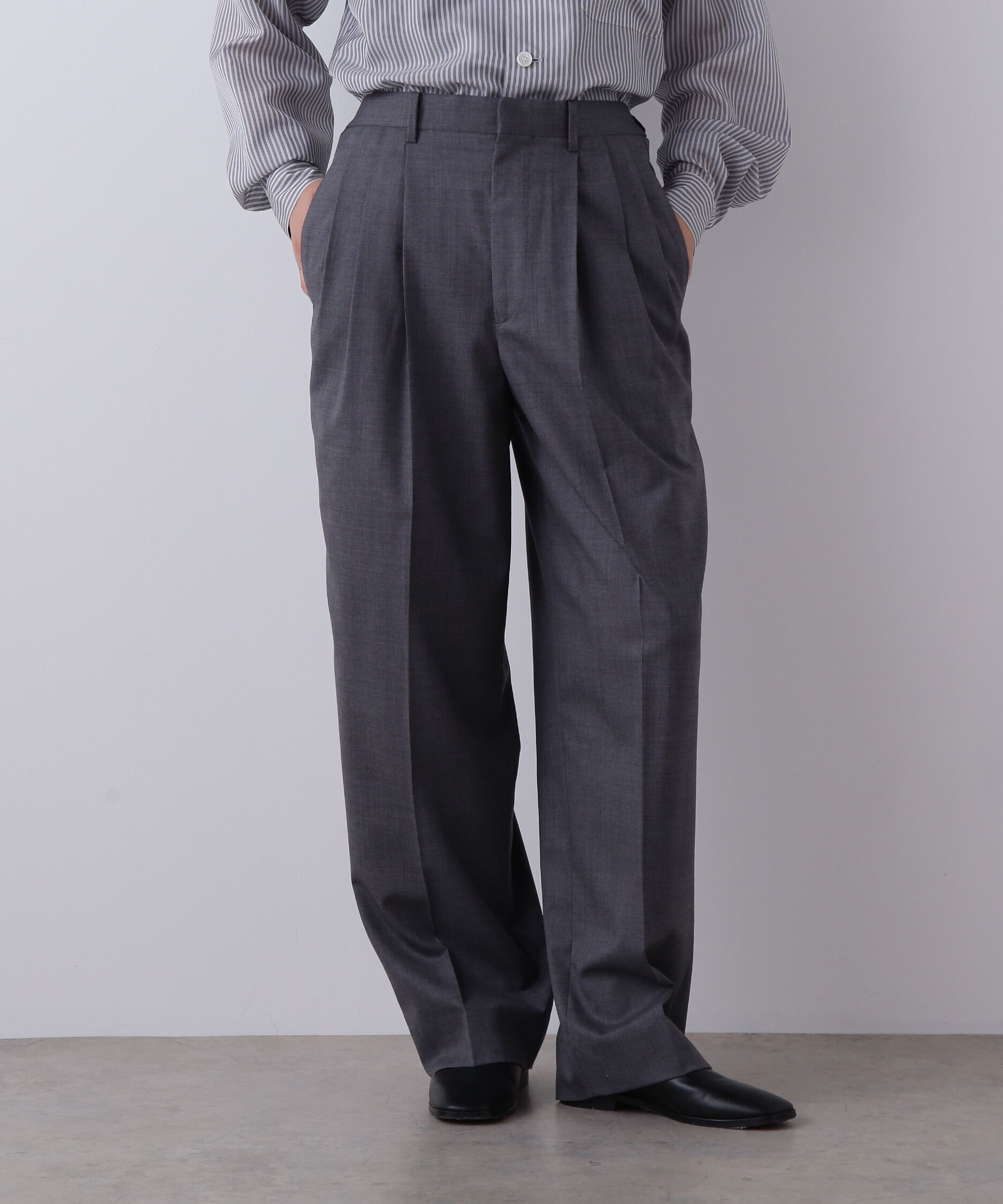 YLEVE 「YLEVE / SUPER120'S CHAMBRAY WOOL 3TACK TROUSERS」|その他|
