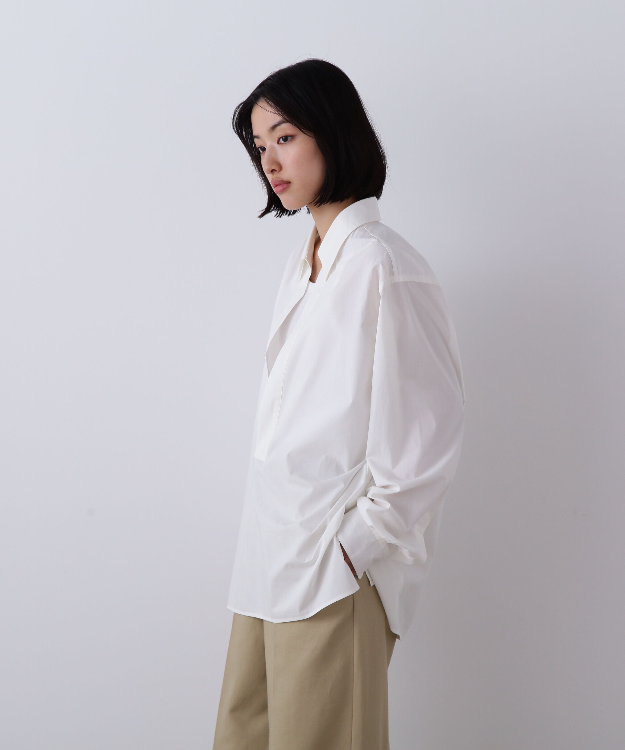 YLEVE 「YLEVE / COTTON SILK TYPEWRITER SKIPPER SHIRT」|シャツ・ブラウス|