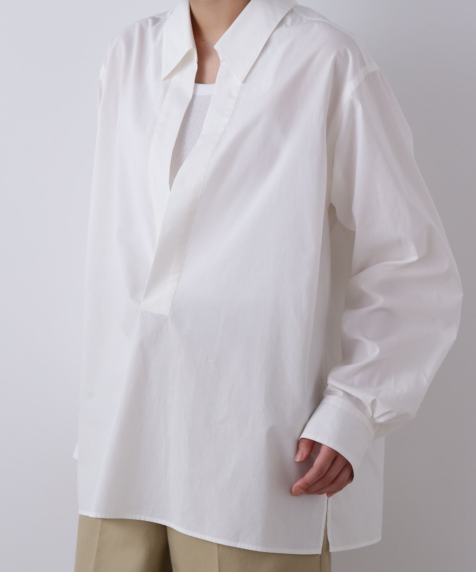 YLEVE 「YLEVE / COTTON SILK TYPEWRITER SKIPPER SHIRT」|シャツ・ブラウス|