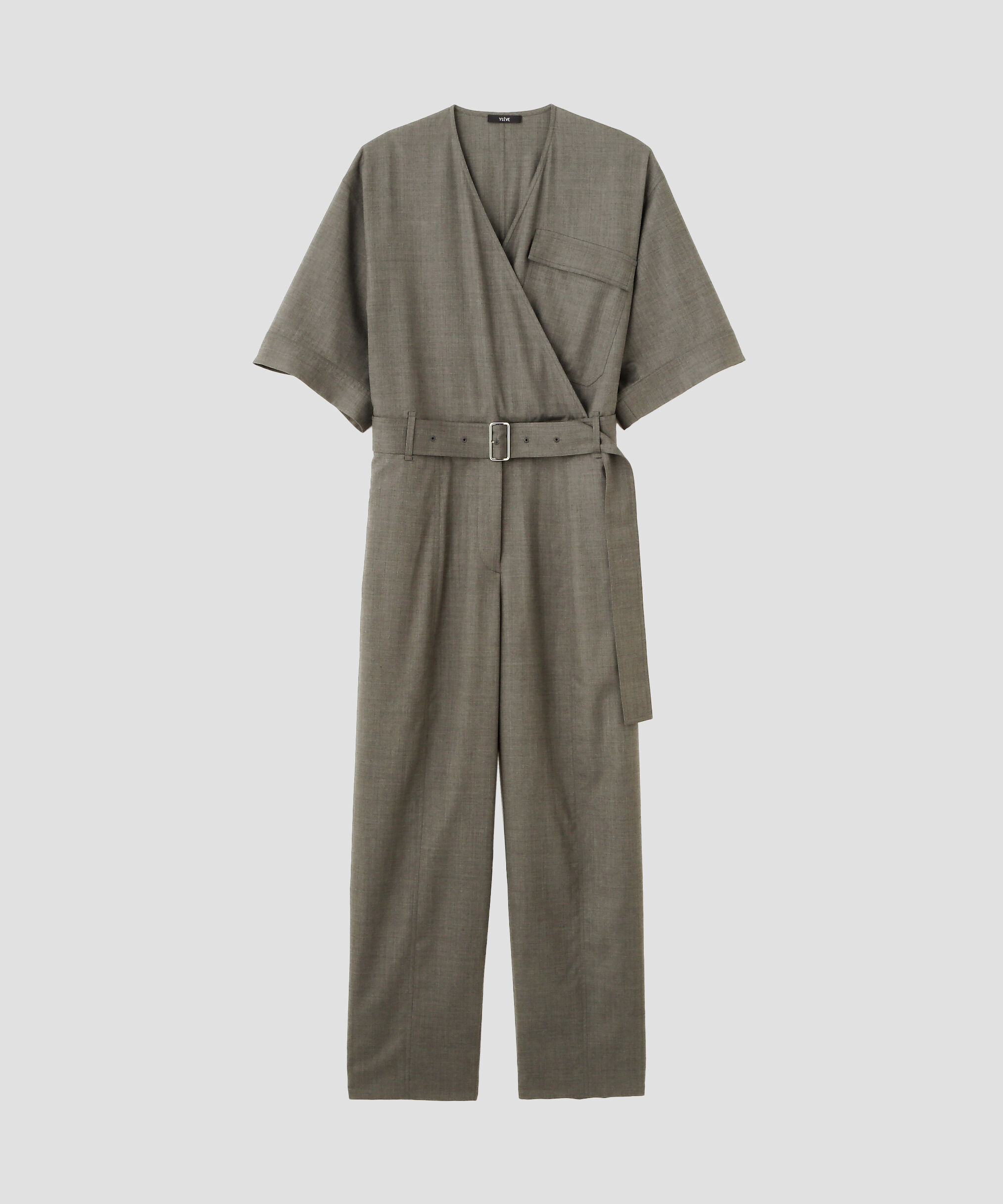 YLEVE 「YLEVE / SUPER120'S CHAMBRAY WOOL ALL IN ONE」|ワンピース|ブラウン