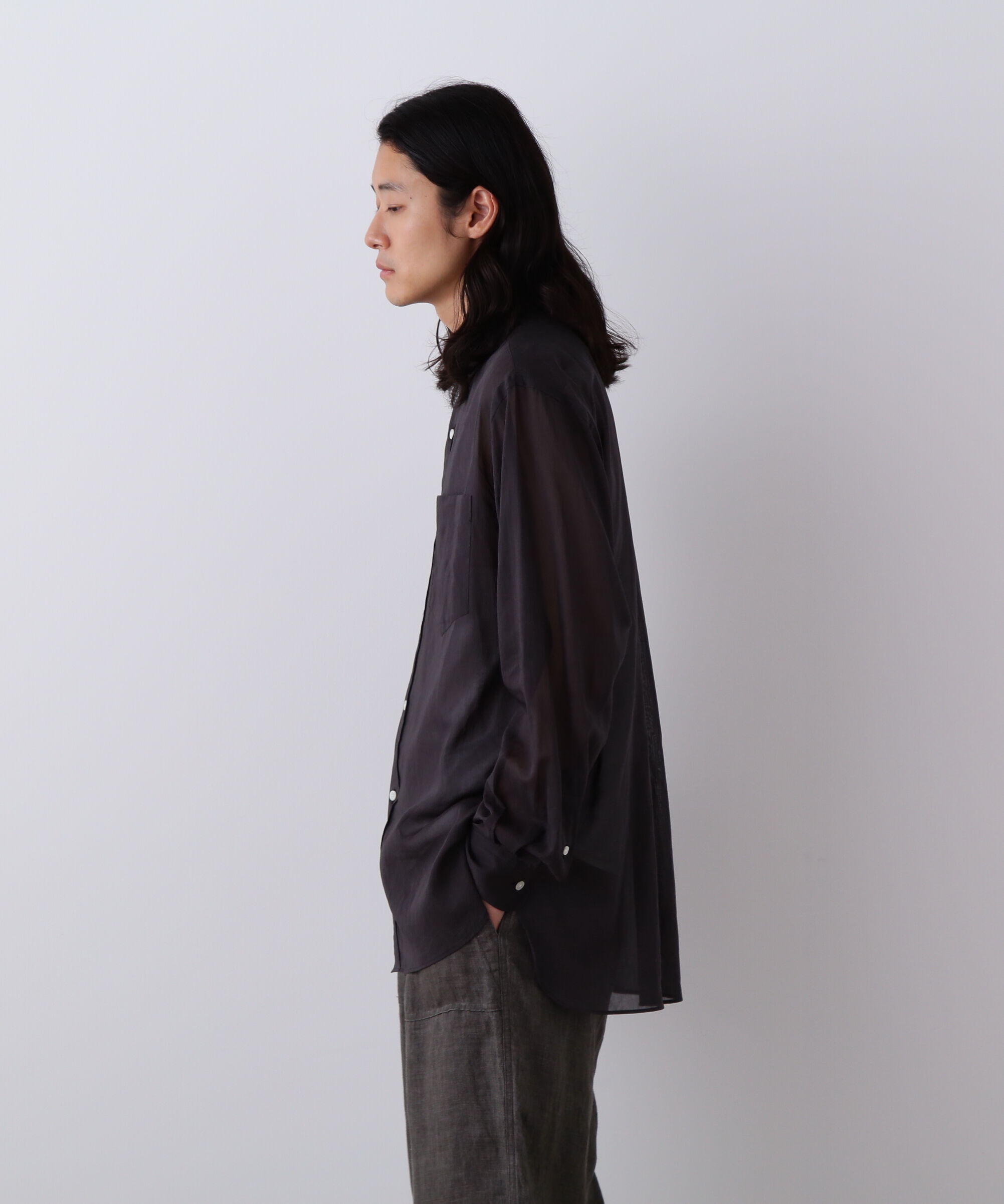 YLEVE 「YLEVE / COTTON VOILE LAWN LONG SLEEVE SHIRT」|シャツ・ブラウス|