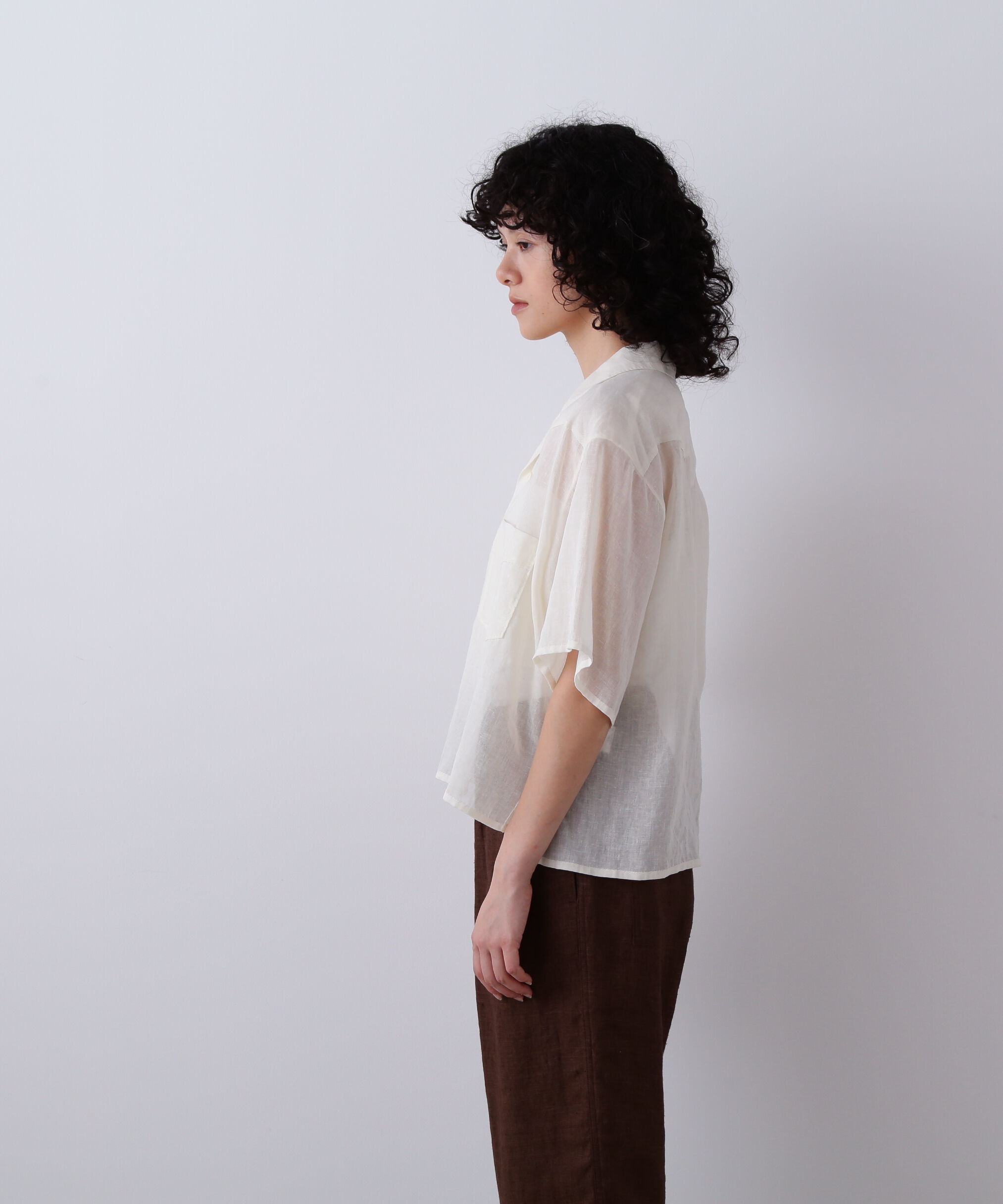 YLEVE 「YLEVE / COTTON RAMIE VOILE HAND STITCH SHIRT」|シャツ・ブラウス|