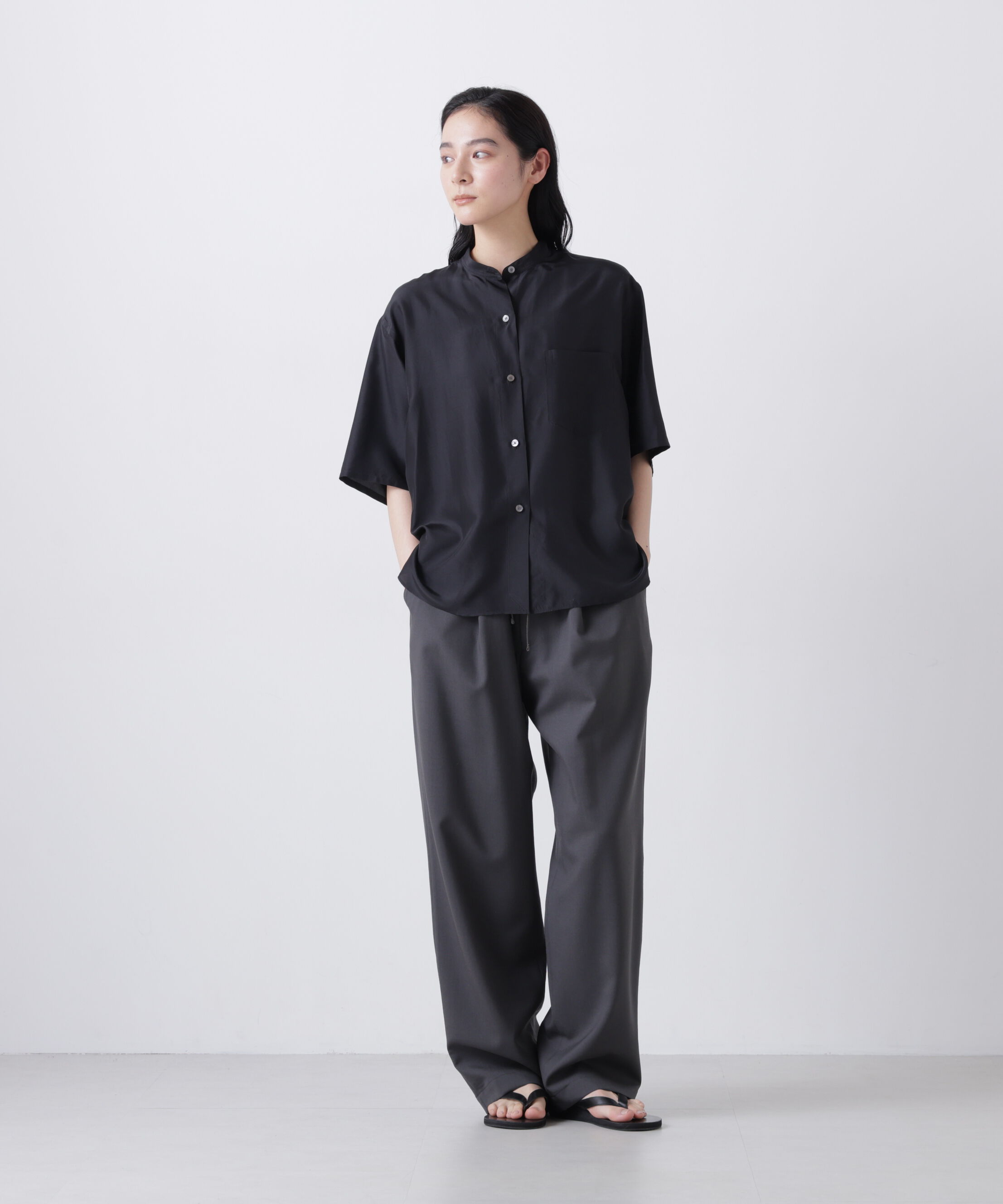 YLEVE 「YLEVE / SILK HABUTAE SHORT SLEEVE SHIRT」|シャツ・ブラウス|