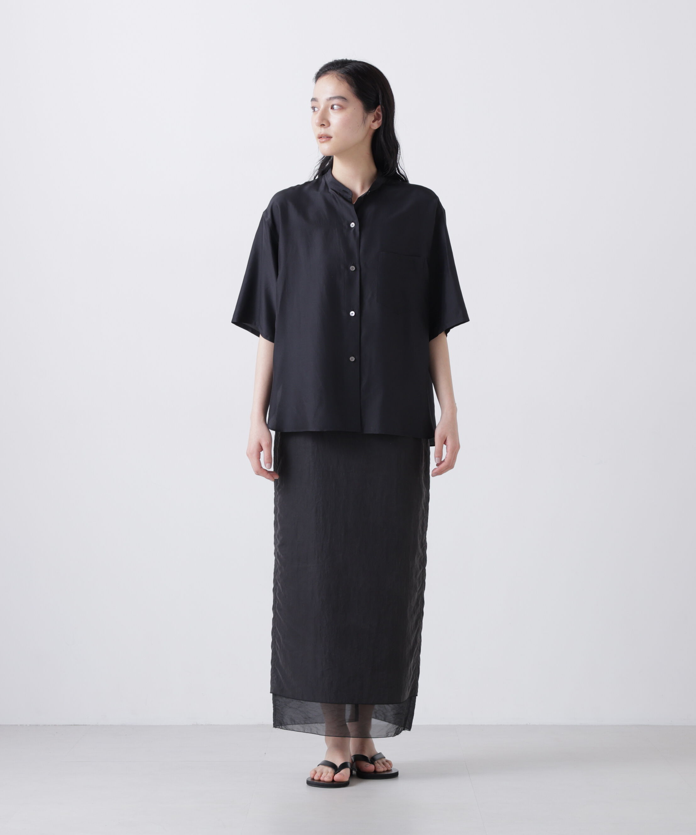 YLEVE 「YLEVE / SILK HABUTAE SHORT SLEEVE SHIRT」|シャツ・ブラウス|