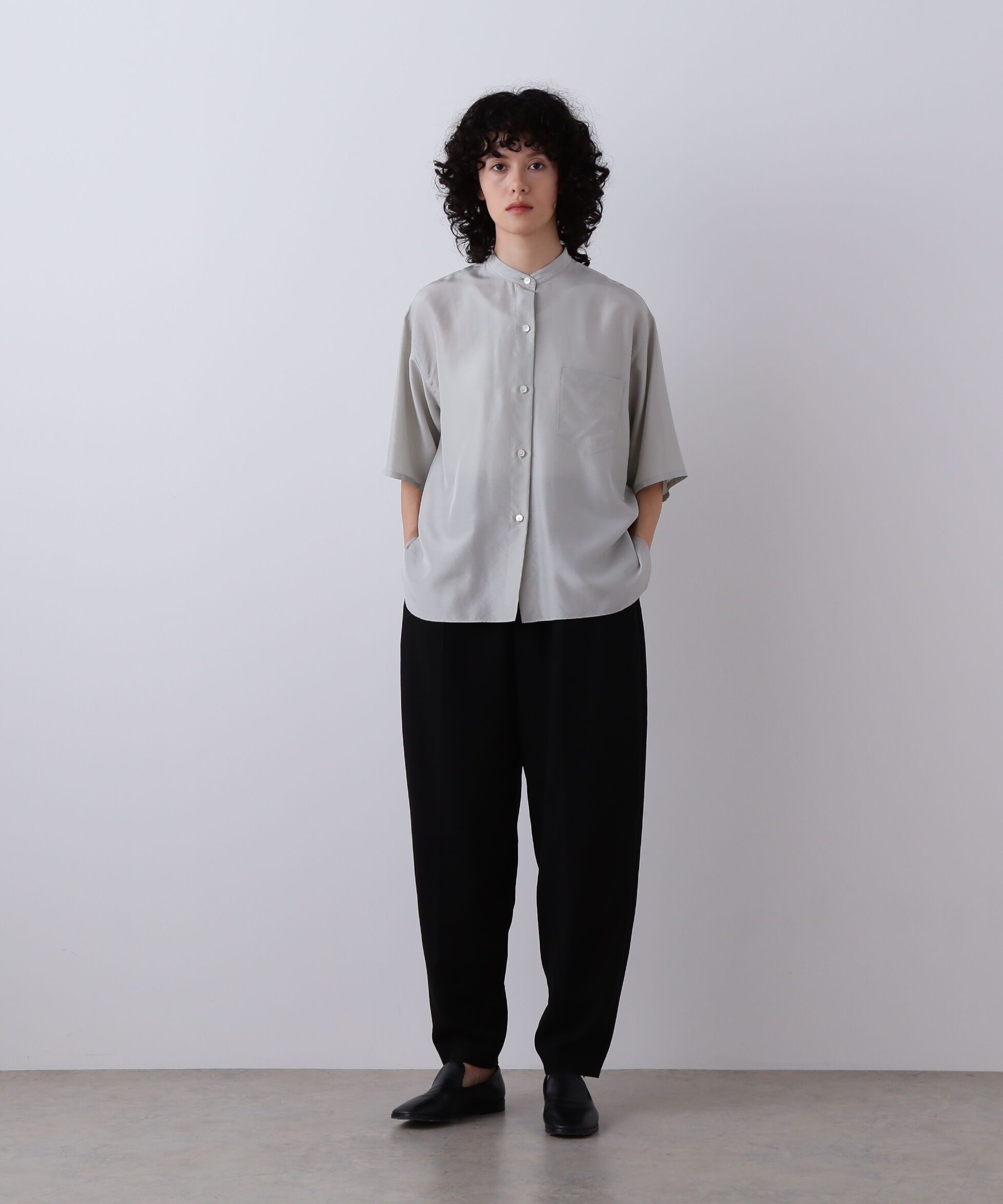 YLEVE 「YLEVE / SILK HABUTAE SHORT SLEEVE SHIRT」|シャツ・ブラウス|