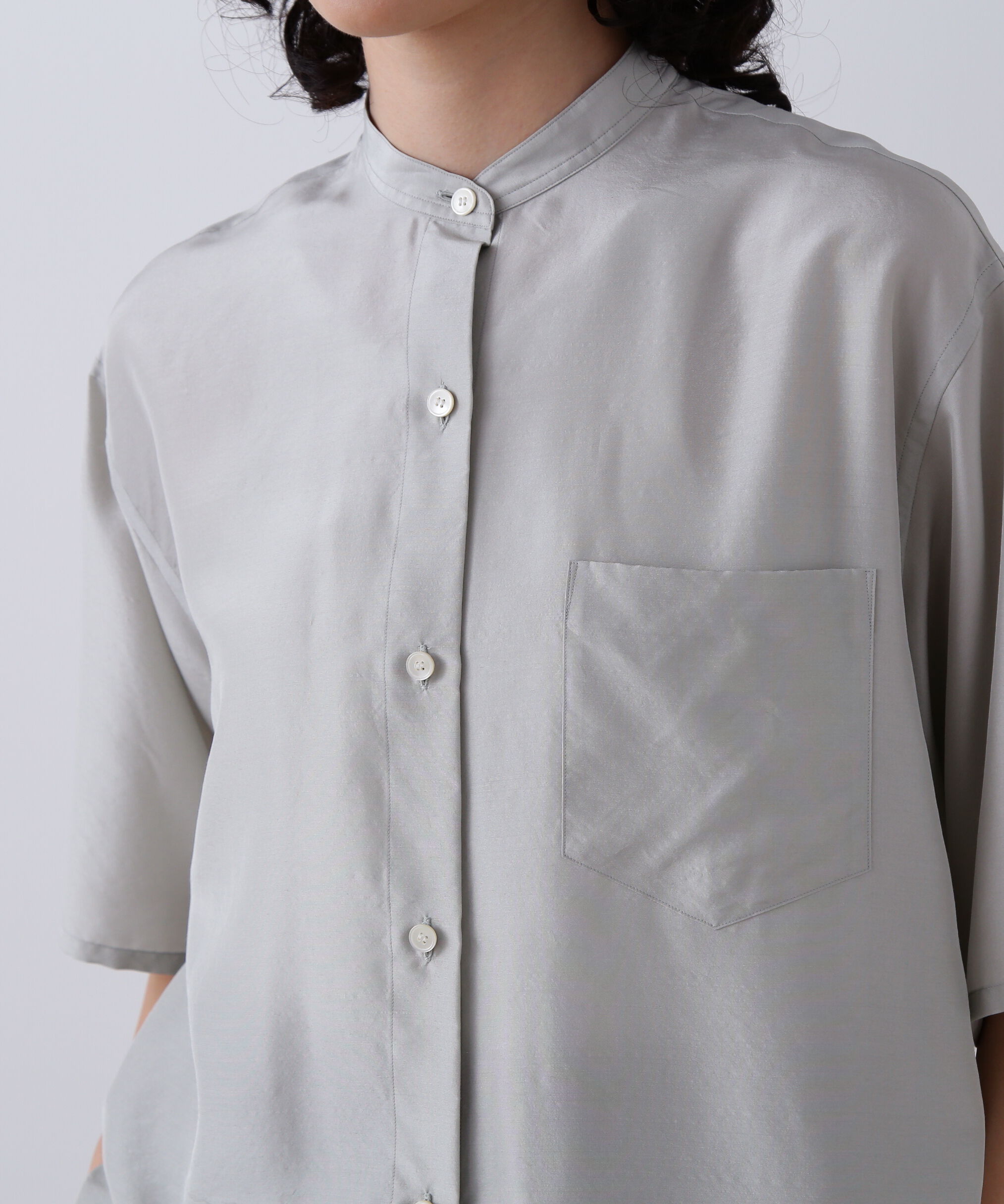 YLEVE 「YLEVE / SILK HABUTAE SHORT SLEEVE SHIRT」|シャツ・ブラウス|