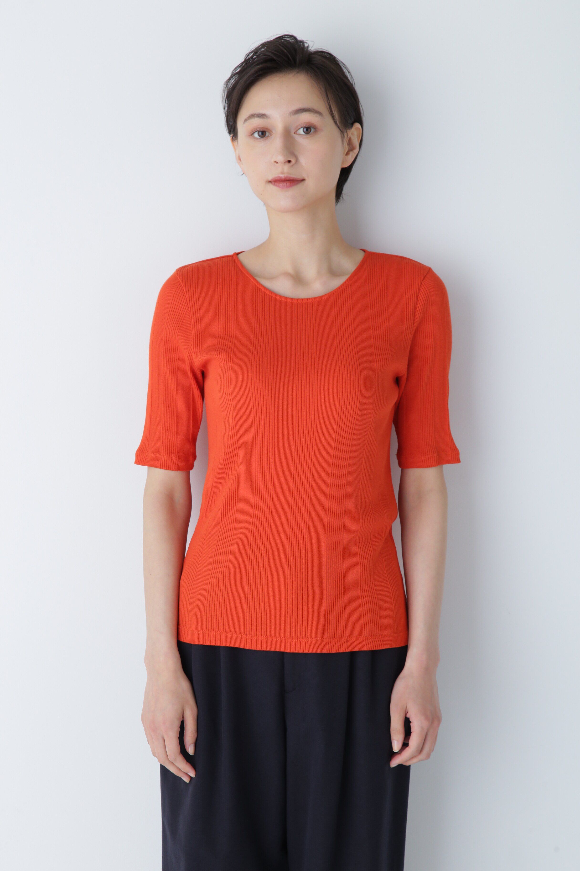  「◆コンパクトテレコトップス」|Tシャツ・カットソー|