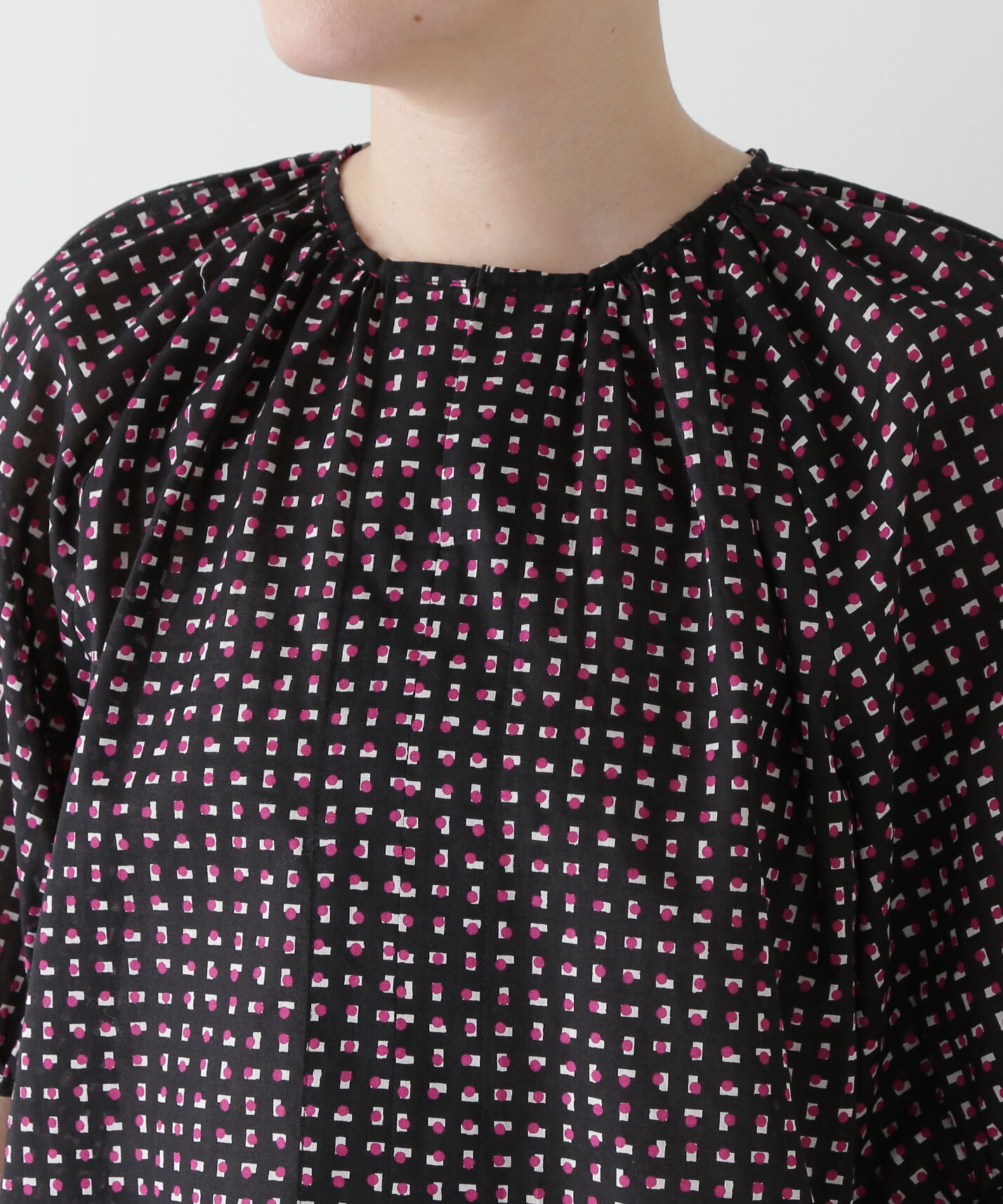  「◆プリントギャザーブラウス」|シャツ・ブラウス|