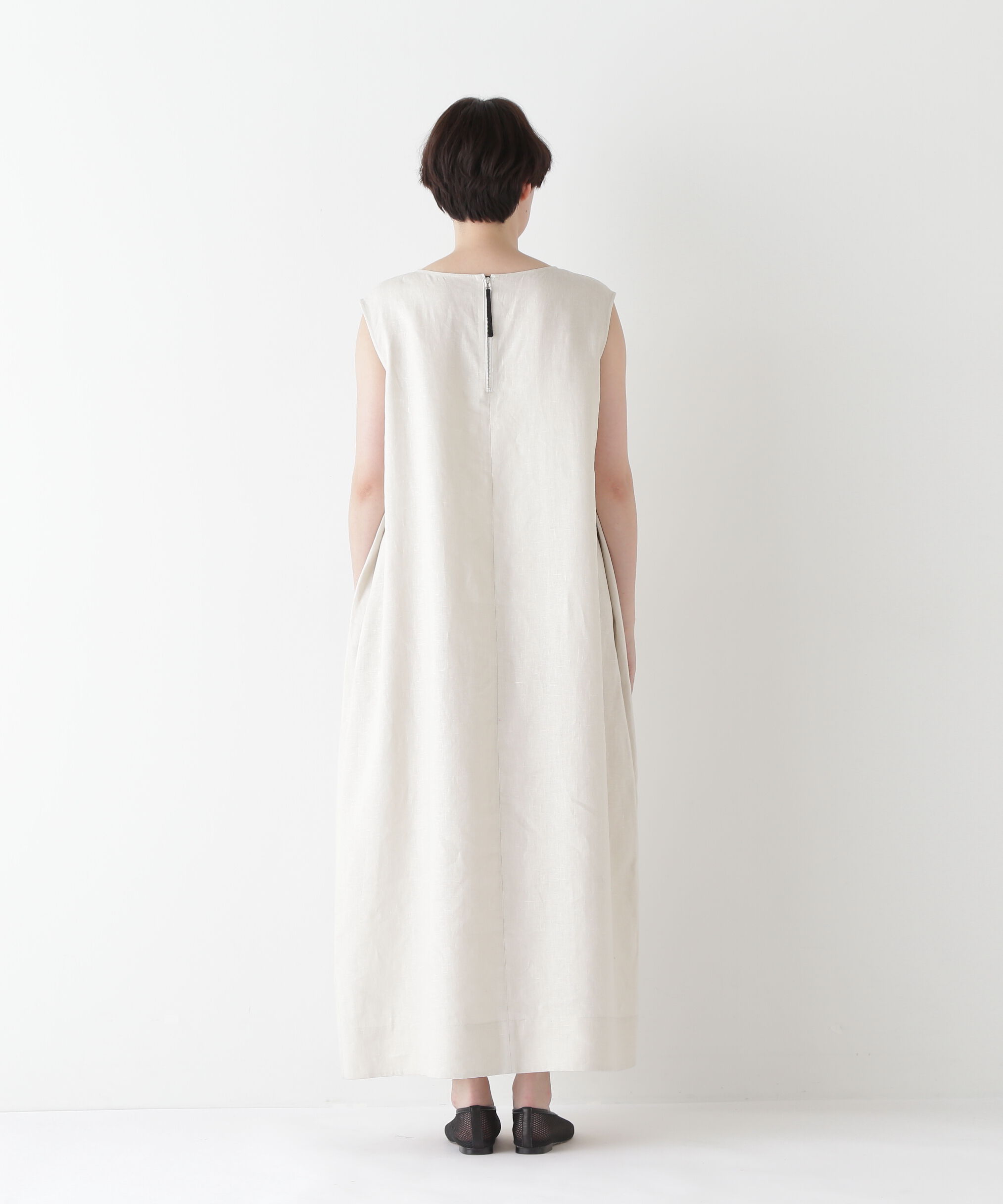  「◆リネンボートネックロングワンピース」|ワンピース|